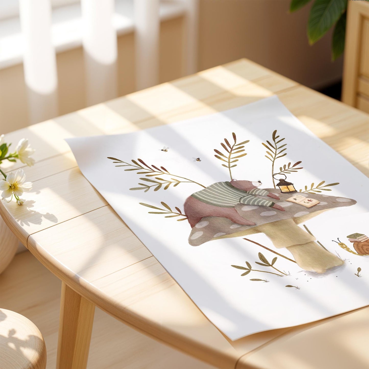Woodland Nursery Art - Enchanted Storybook Wall Art for Kids’ Rooms