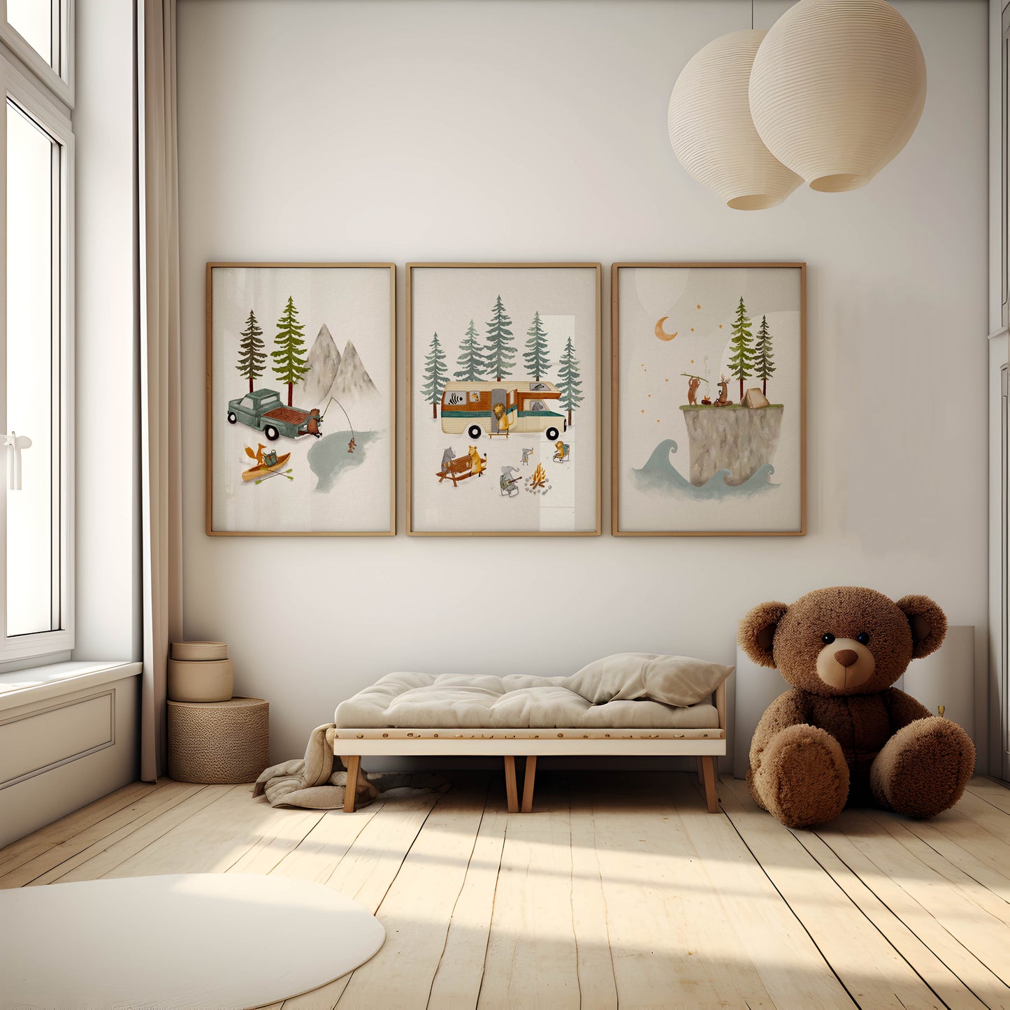 Set of Three Adventure Art Prints For Children