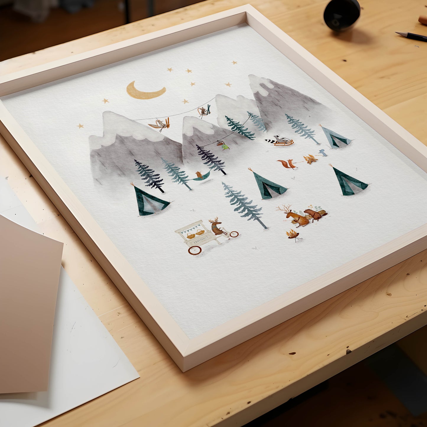 Mountain Adventure Art Prints For Children - Woodland & Camping Theme