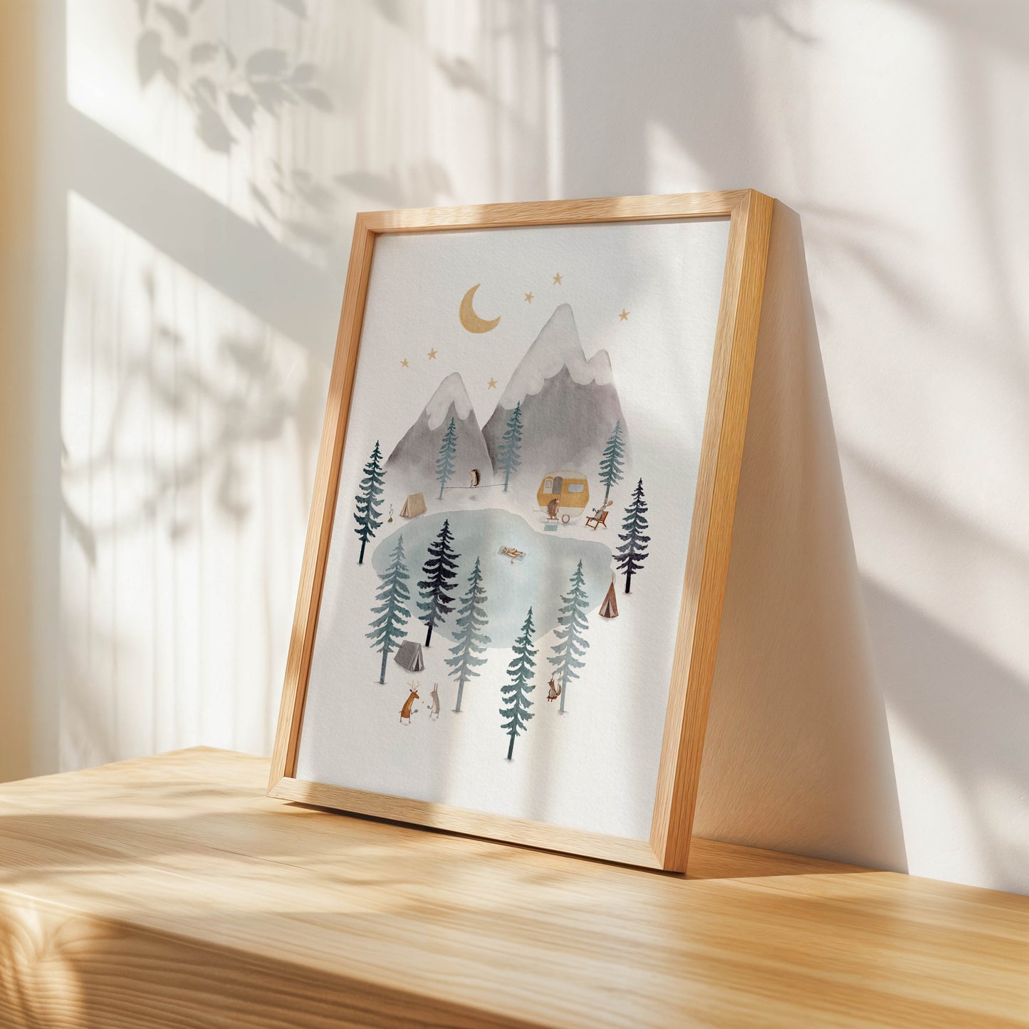Mountain Adventure Art Prints For Children - Woodland & Camping Theme