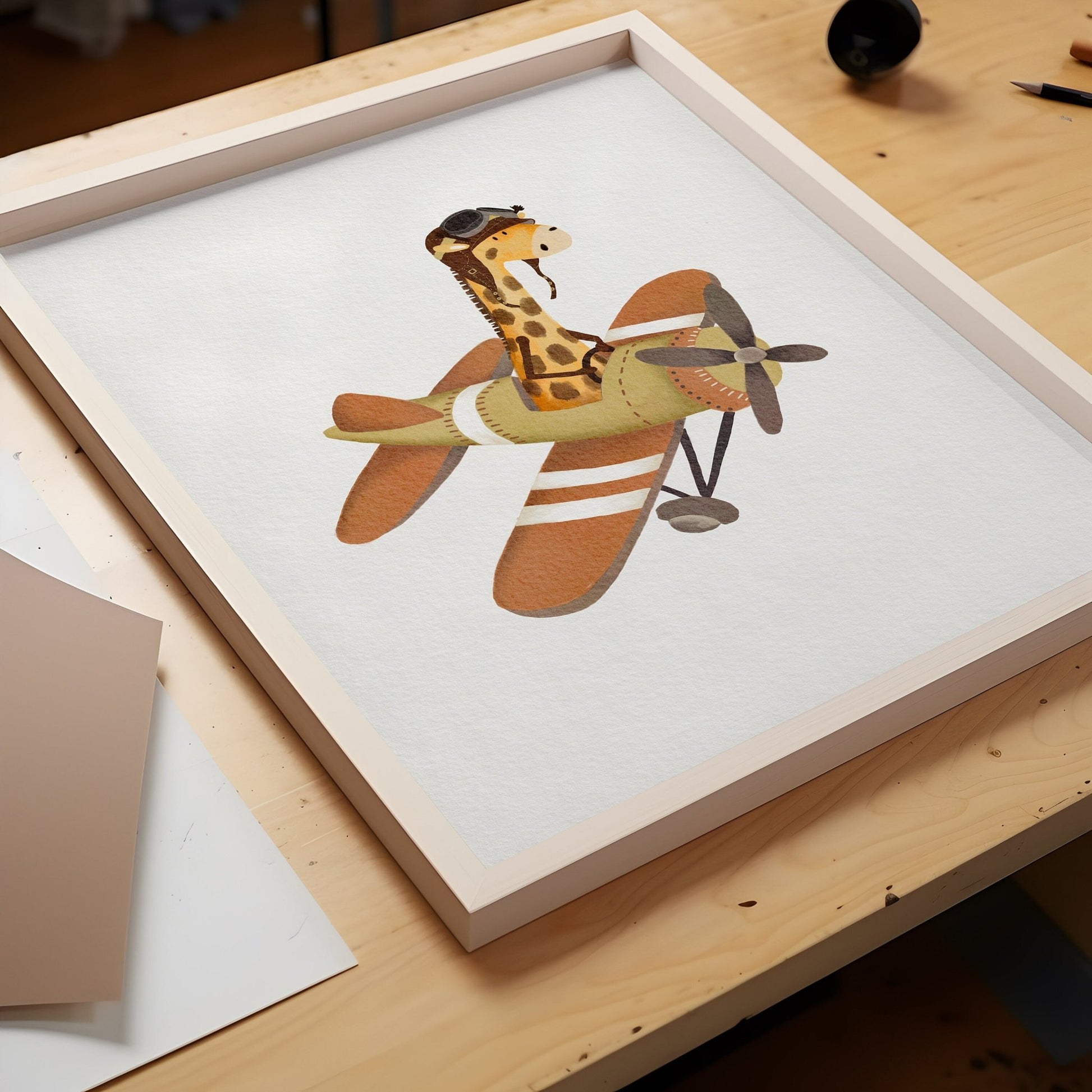 Aeroplane Illustration for Children - Prints - Urchin Bay