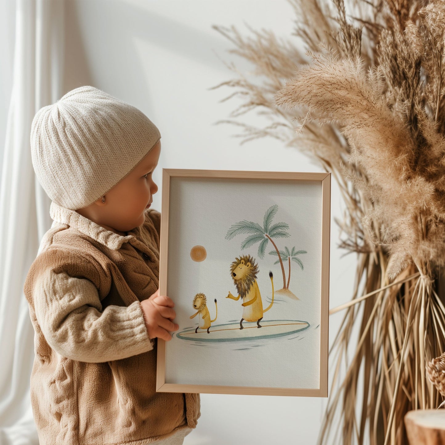 Animal Surfing Print, Surf Art For Children - Prints - Urchin Bay