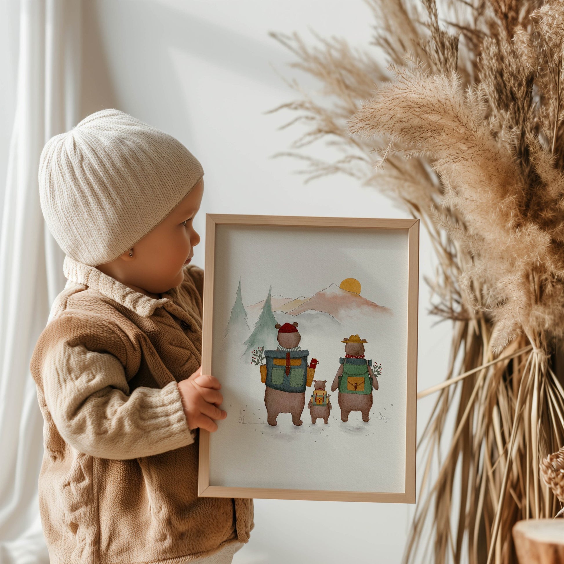 Bear Adventure Camping Print For Kids - Prints - Urchin Bay