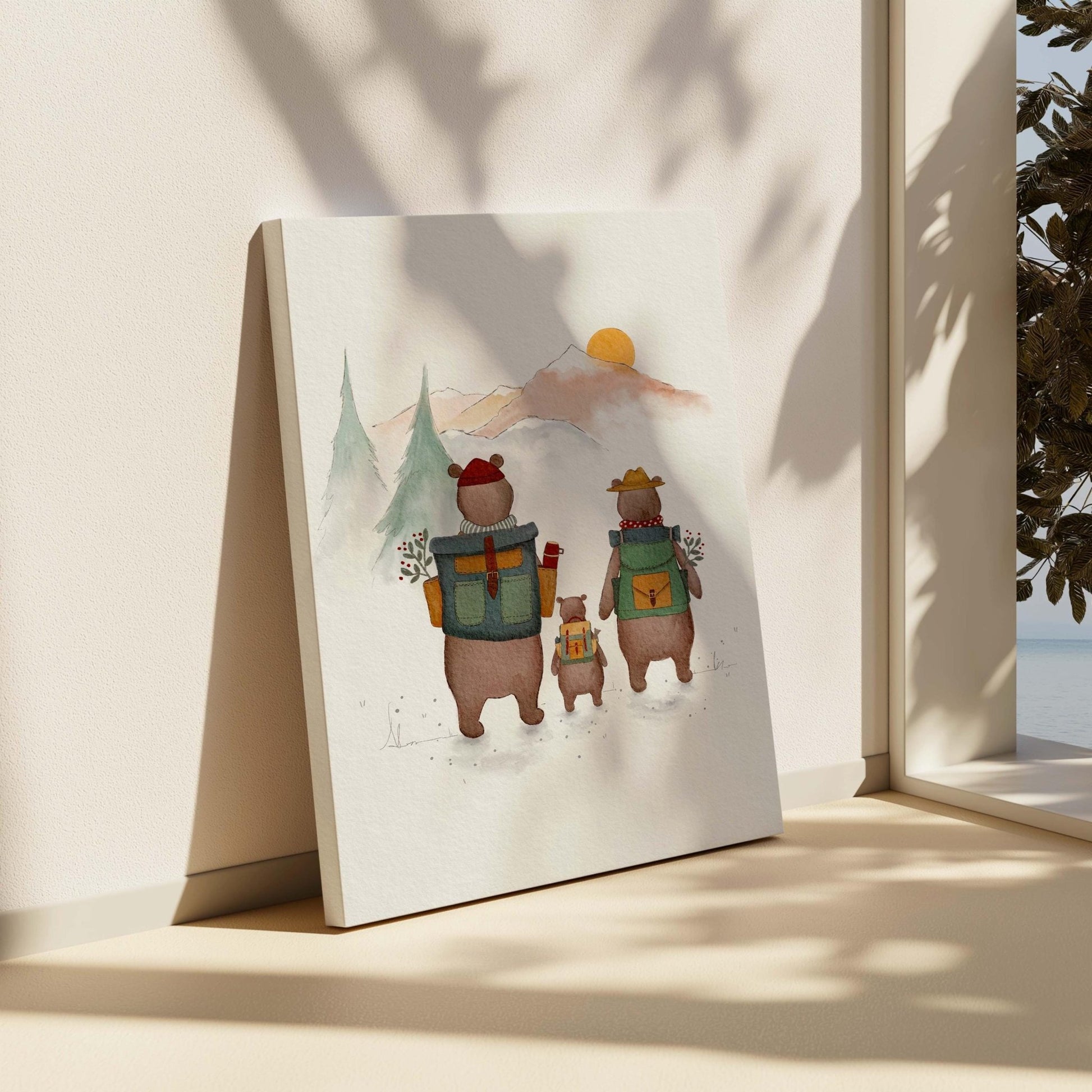 Bear Adventure Canvas Wall Art - Canvas - Urchin Bay