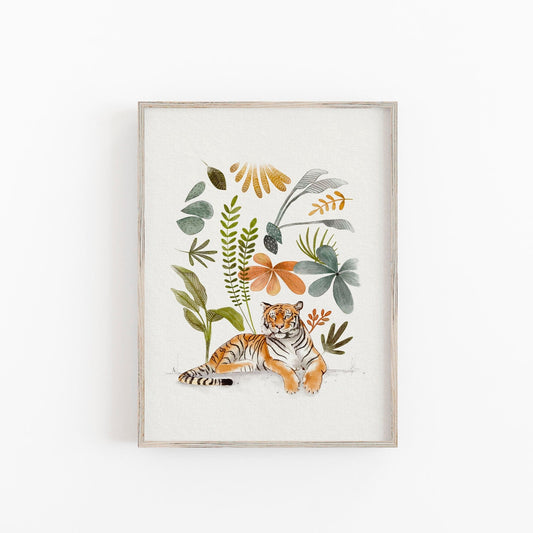 Bengal Tiger Wall Art Print for Kids Room - Prints - Urchin Bay