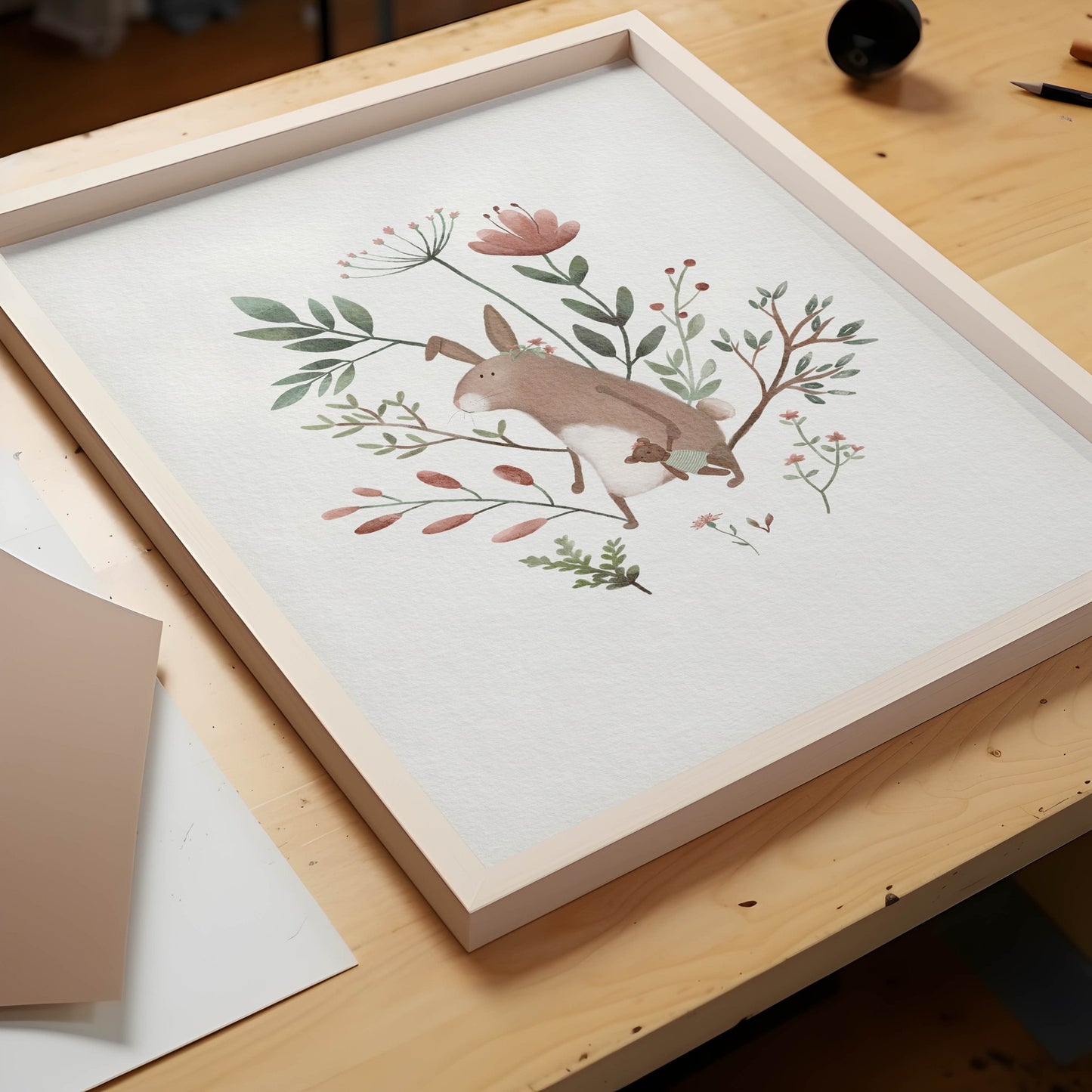 Bunny Rabbit Art Print For Nursery - Prints - Urchin Bay