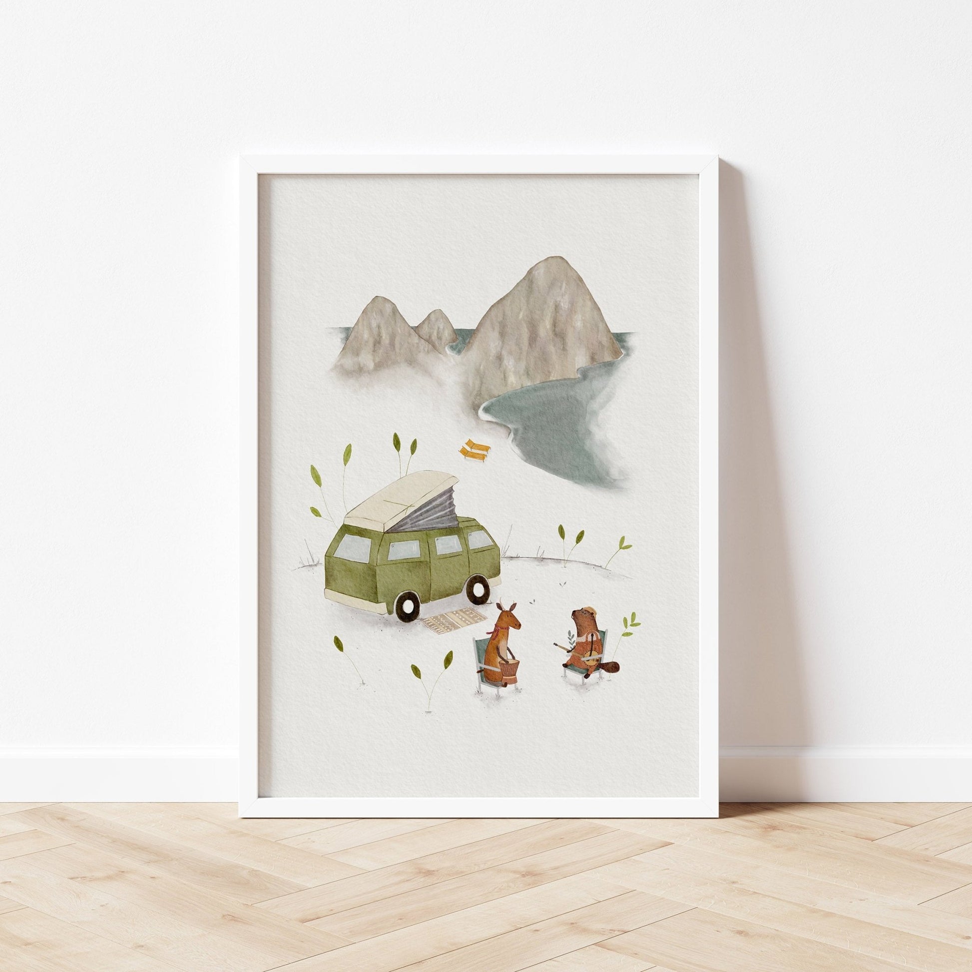Camper Van Print – Beach Adventure Room Decor - Prints - Urchin Bay