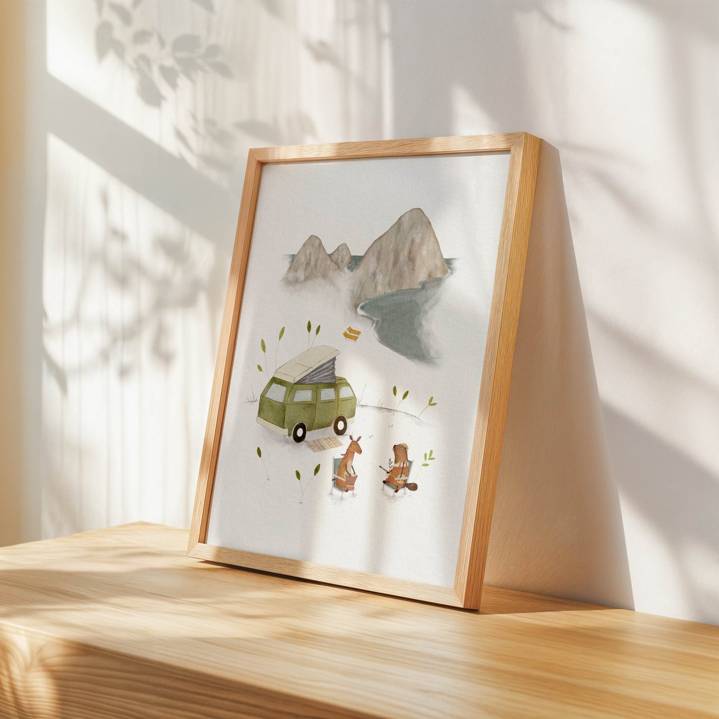 Camper Van Print – Beach Adventure Room Decor - Prints - Urchin Bay