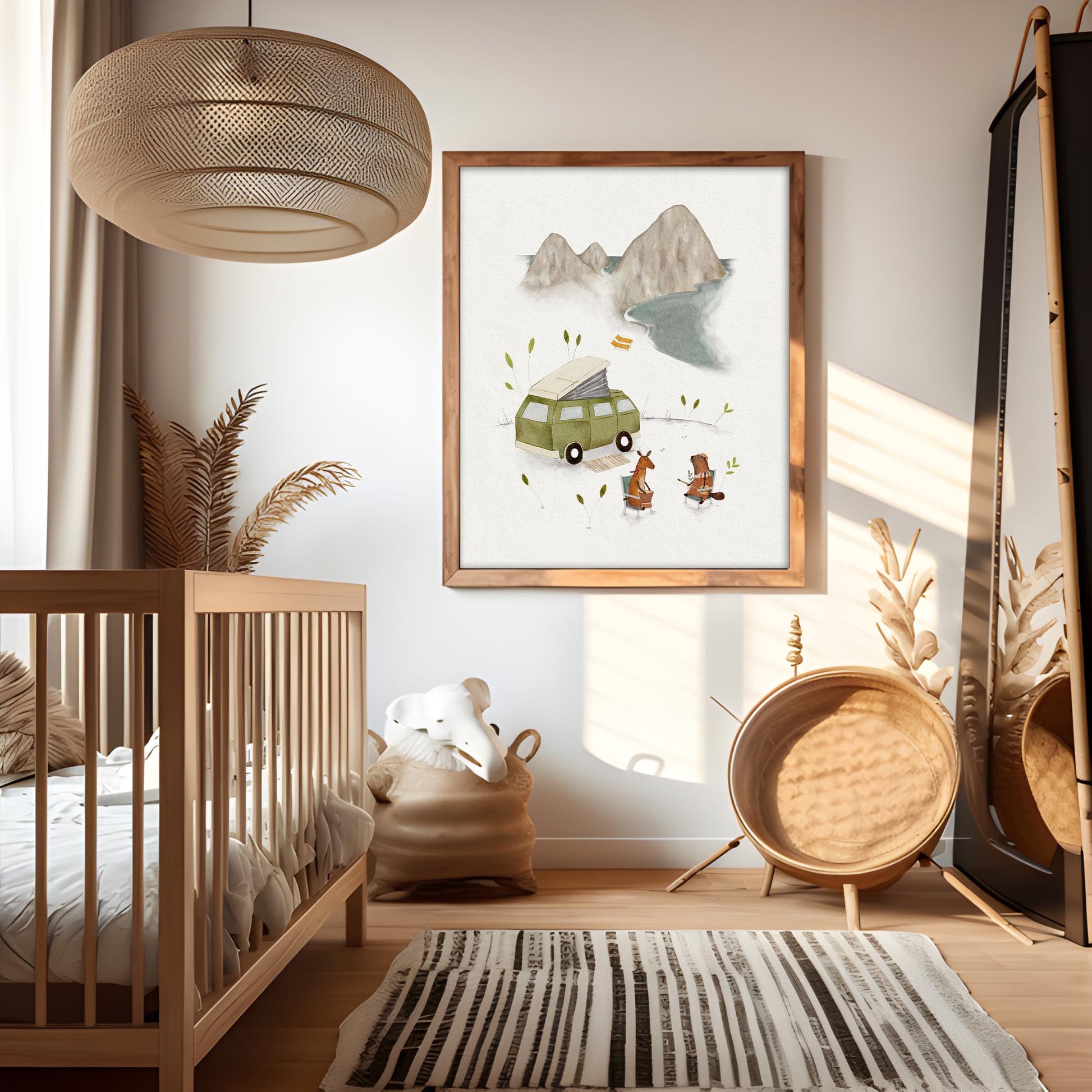 Camper Van Print – Beach Adventure Room Decor - Prints - Urchin Bay