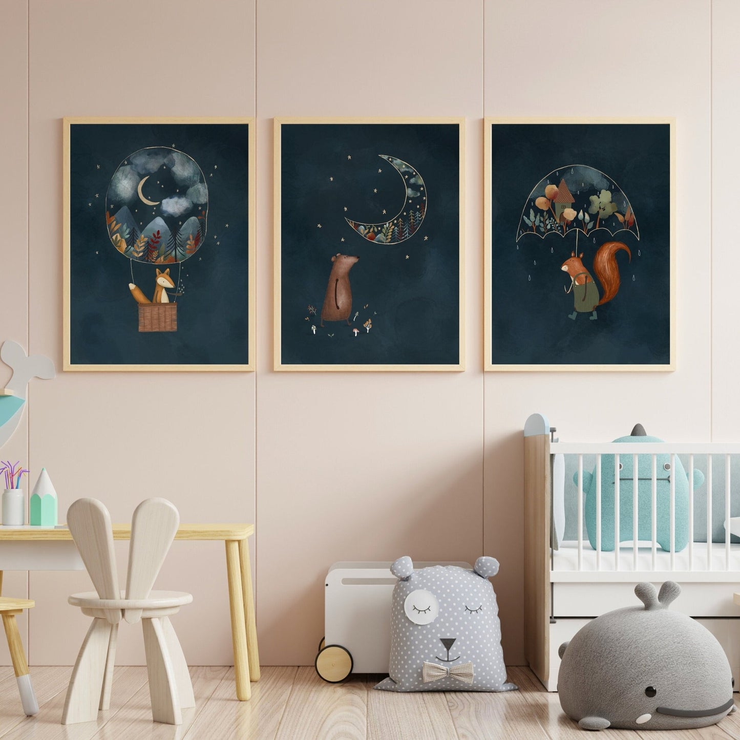 Childrens Animal Poster Set - Prints - Urchin Bay