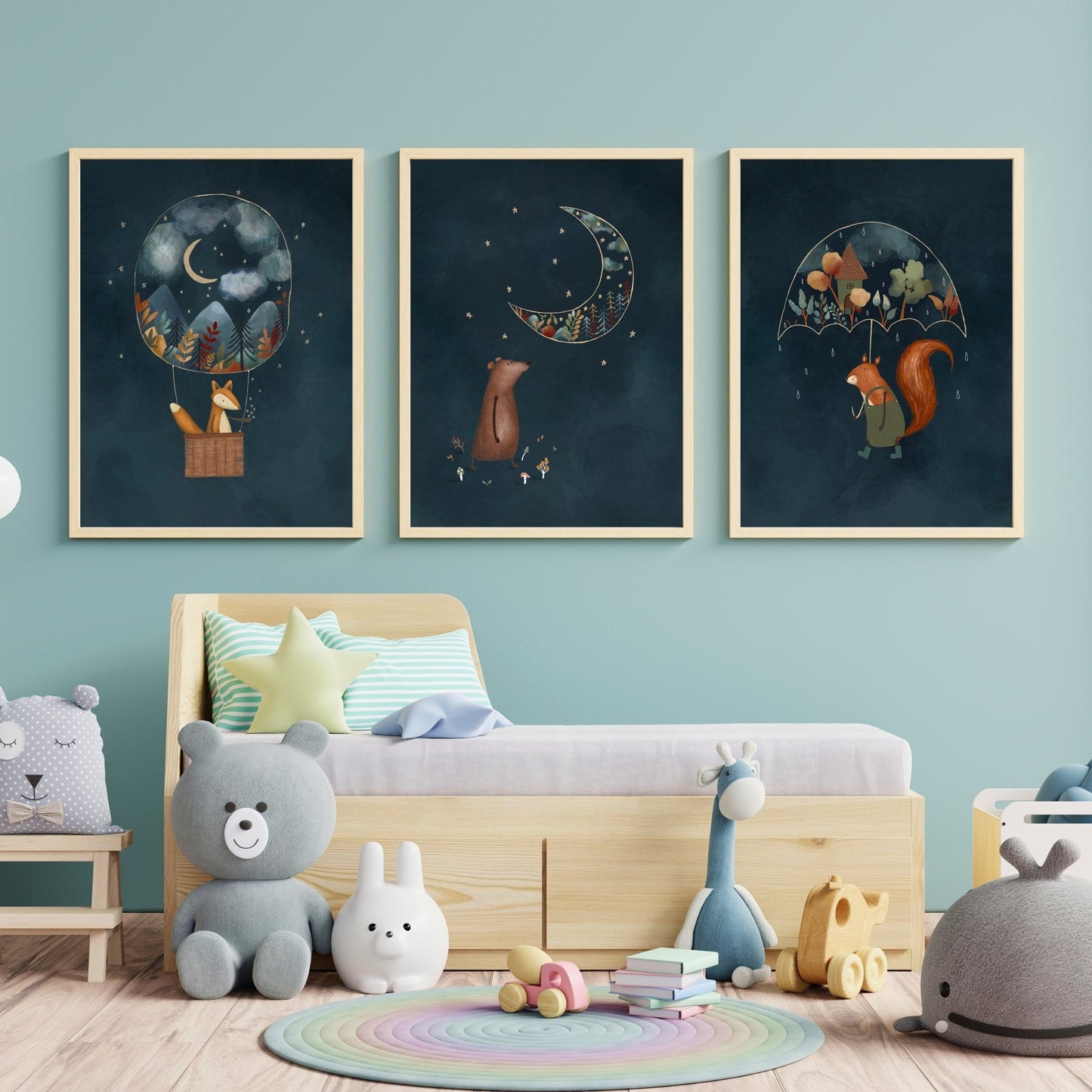 Childrens Animal Poster Set - Prints - Urchin Bay