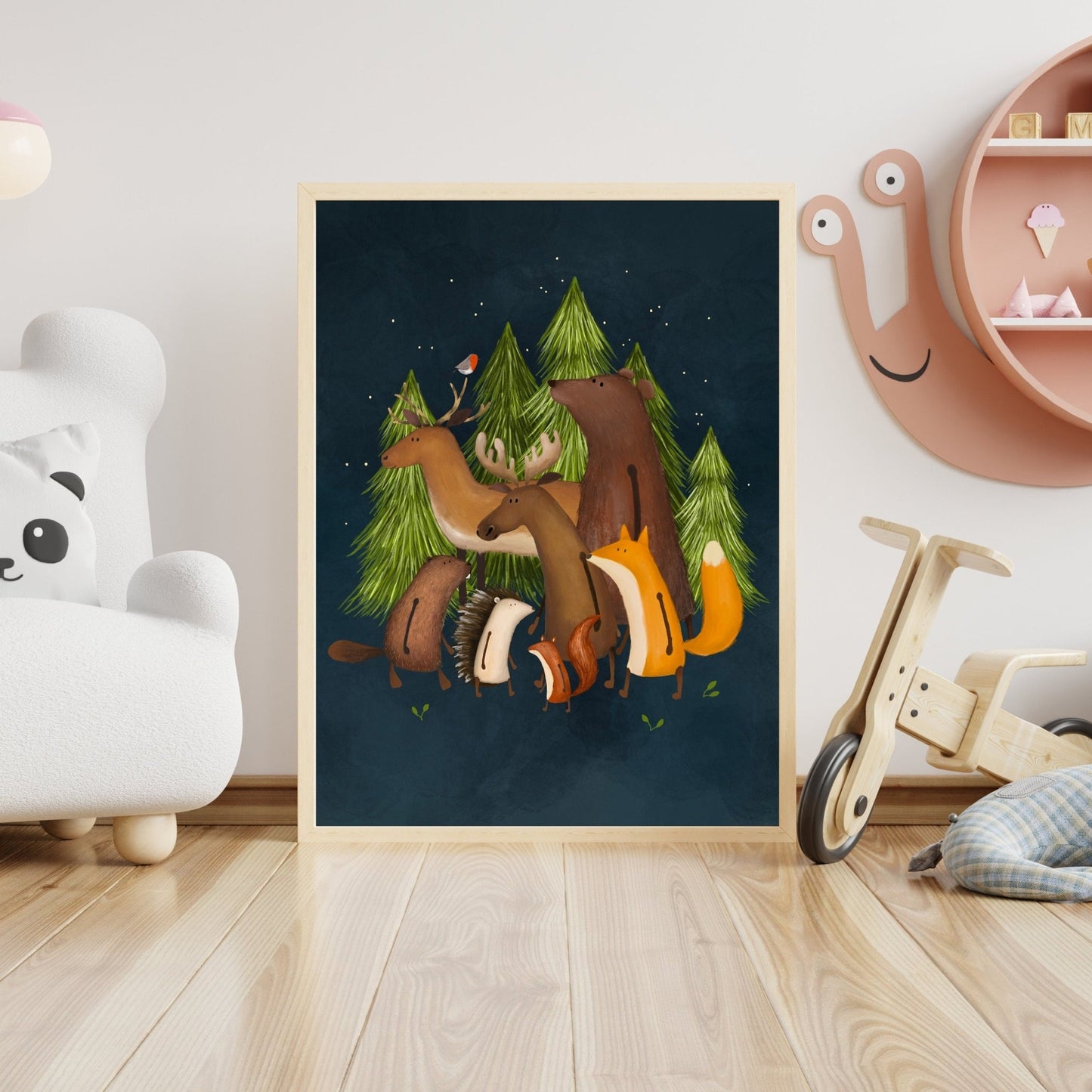 Children's Forest Animals Poster - Prints - Urchin Bay