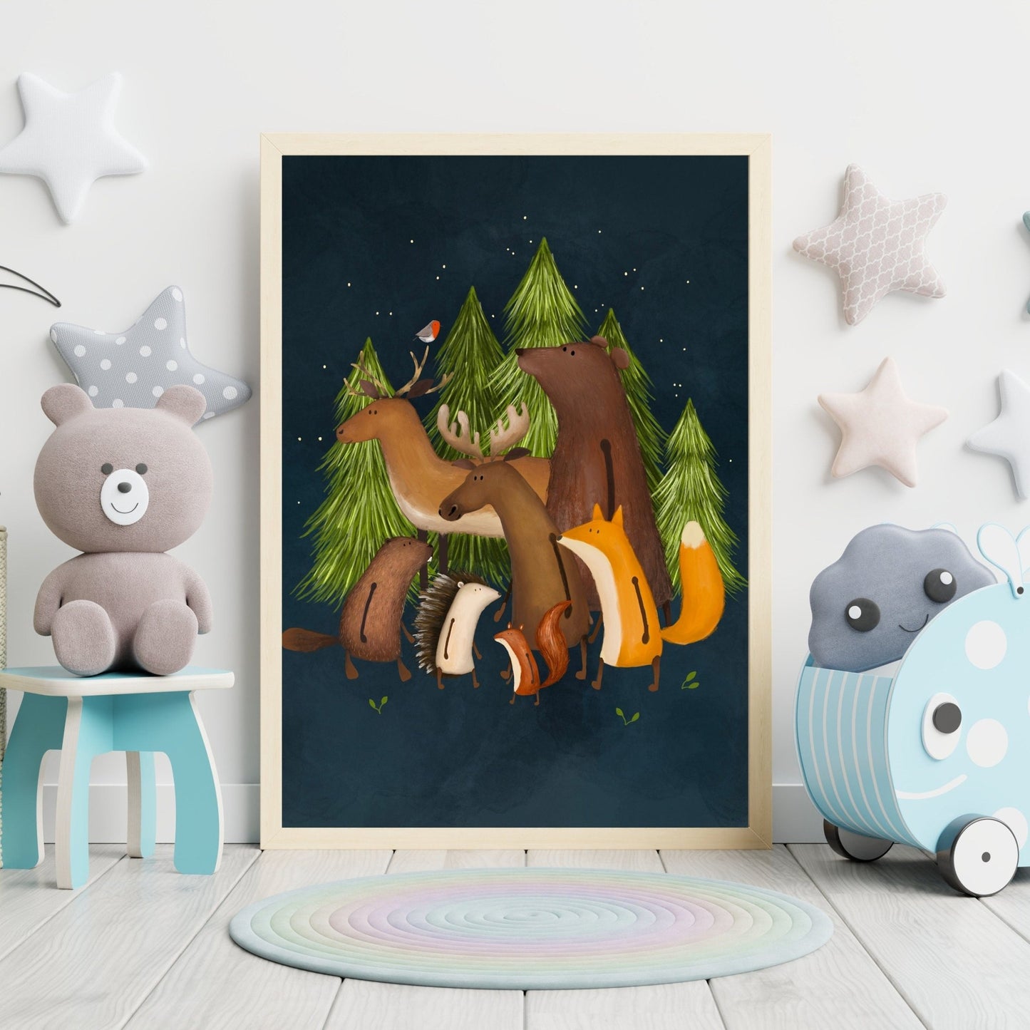 Children's Forest Animals Poster - Prints - Urchin Bay