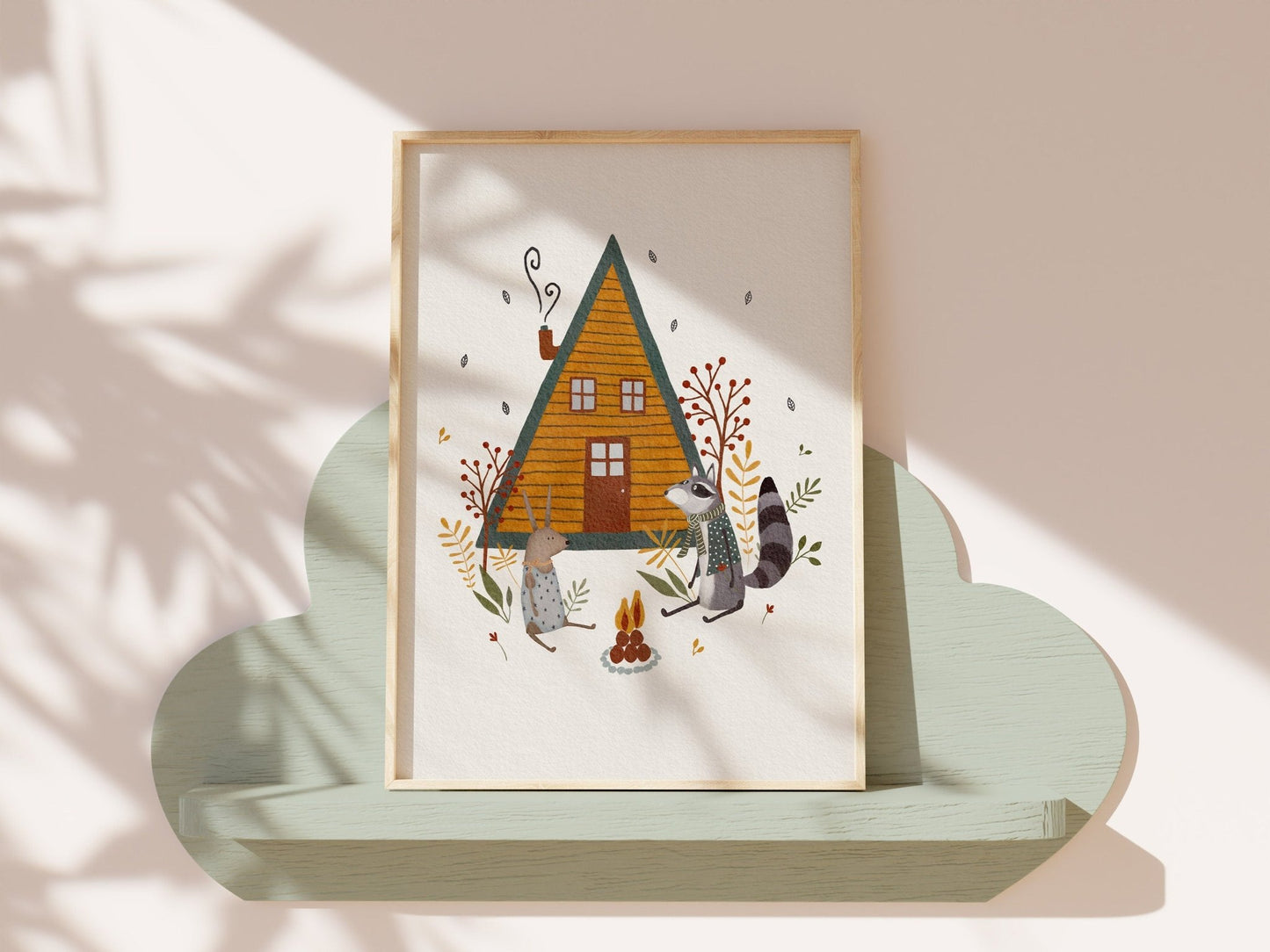 Childrens Forest Cabin and Woodland Print - Wall Art for Kids - Prints - Urchin Bay