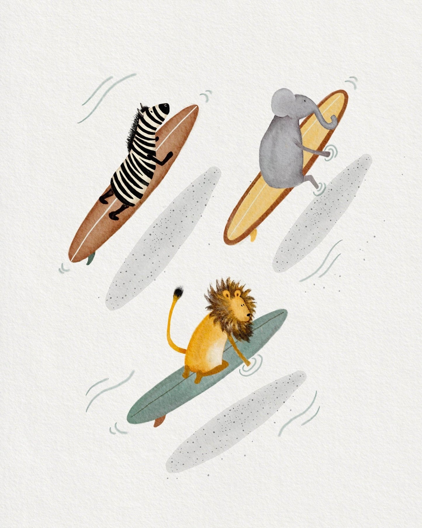 Childrens Surfing Canvas Set - Urchin Bay