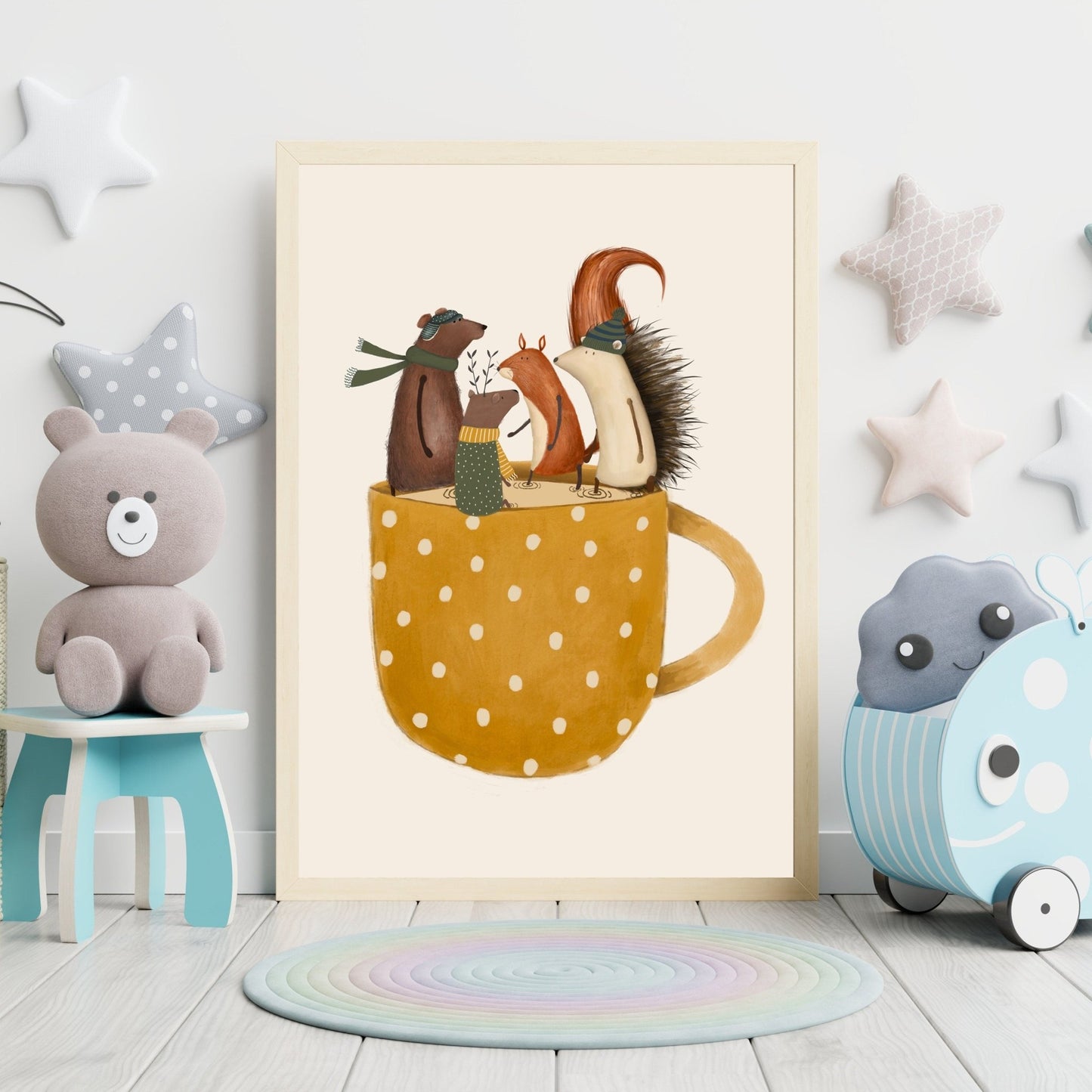 Children's Whimsical Animal Poster - Prints - Urchin Bay
