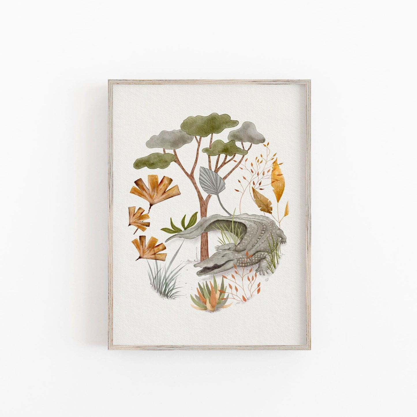 Crocodile Nursery Art Print - Safari Animals Decor for Kids Room - Prints - Urchin Bay