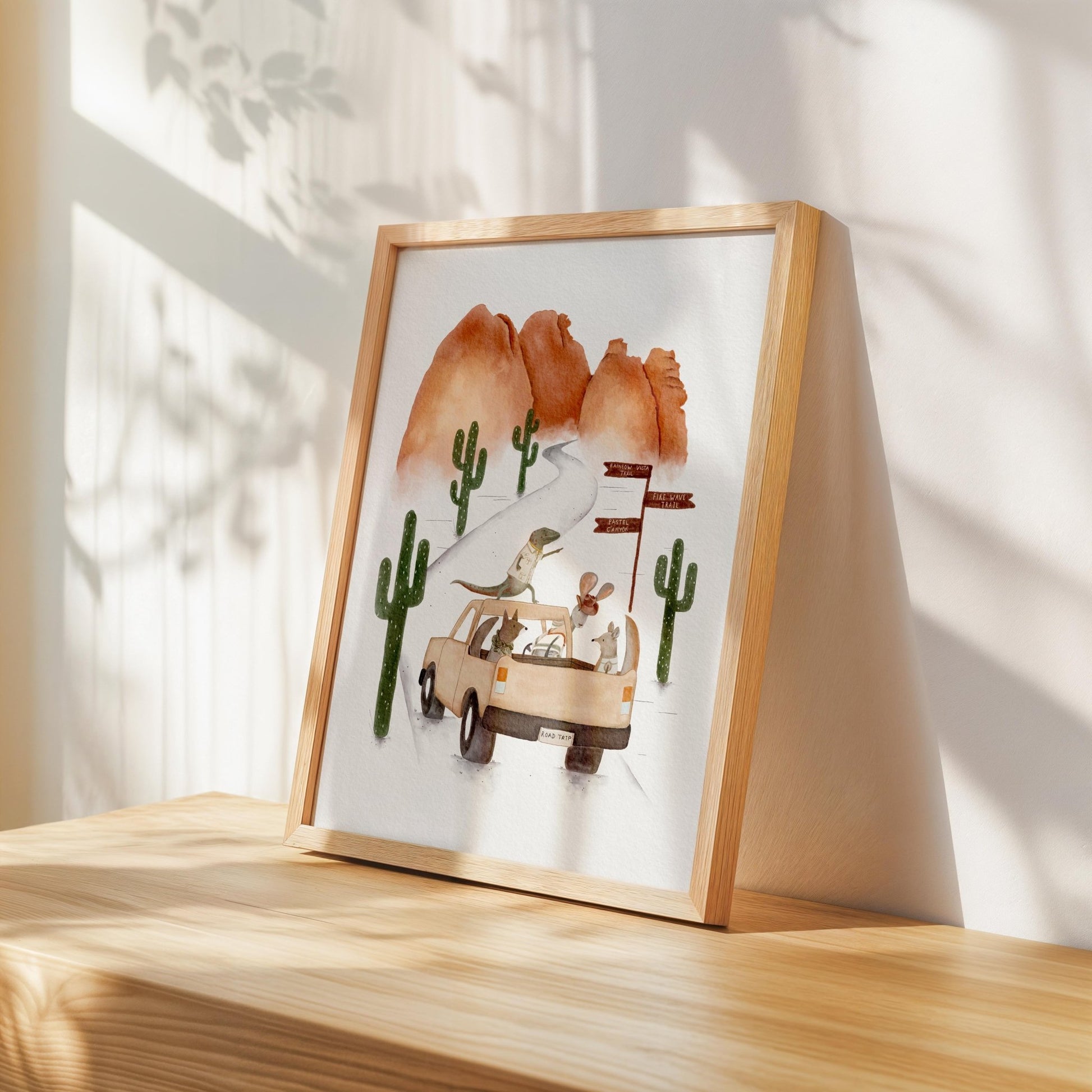 Desert Adventure Animal Art Print For Children - Prints - Urchin Bay