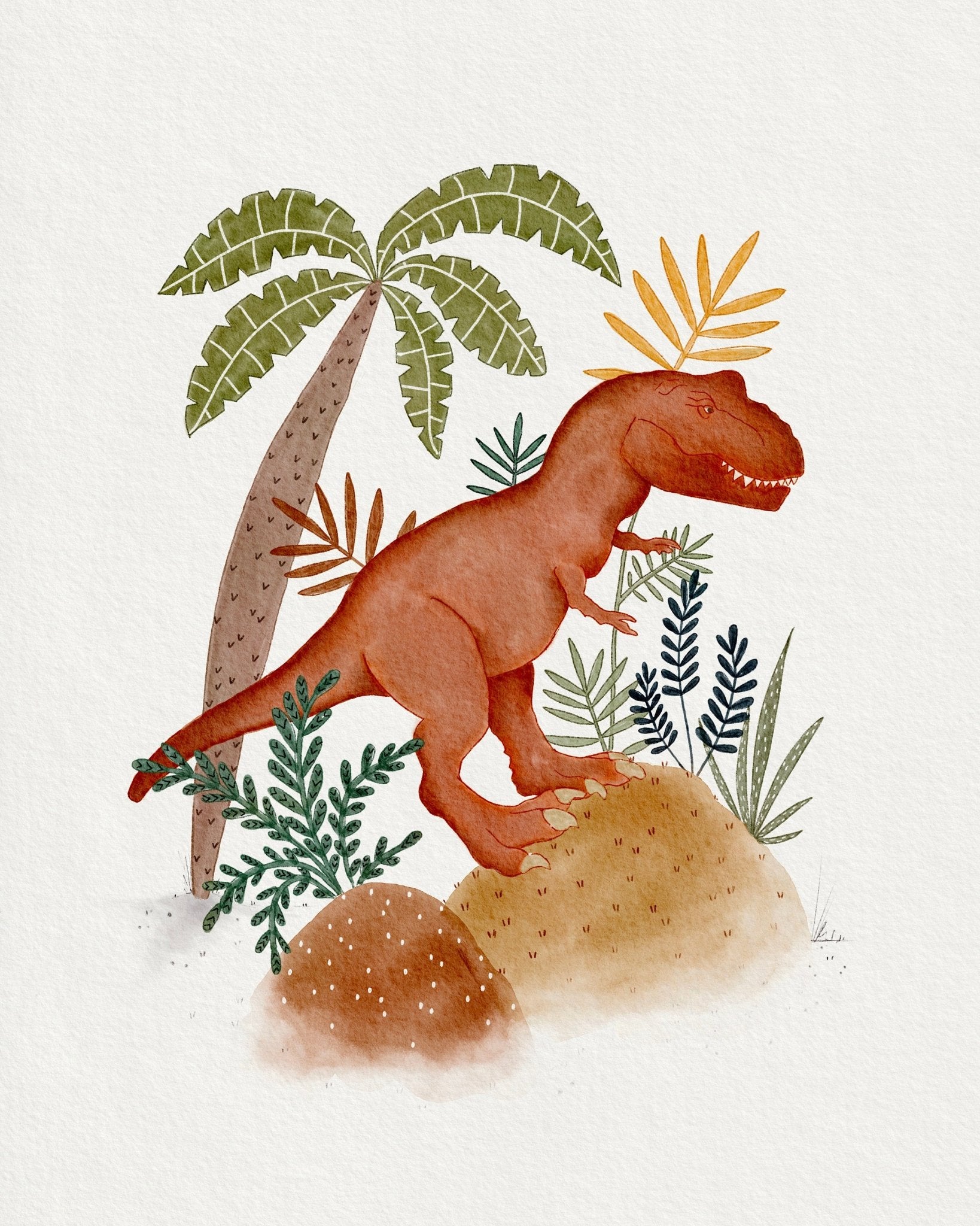 Dinosaur Art Print - Childrens Wall Decor for Boys - Prints - Urchin Bay