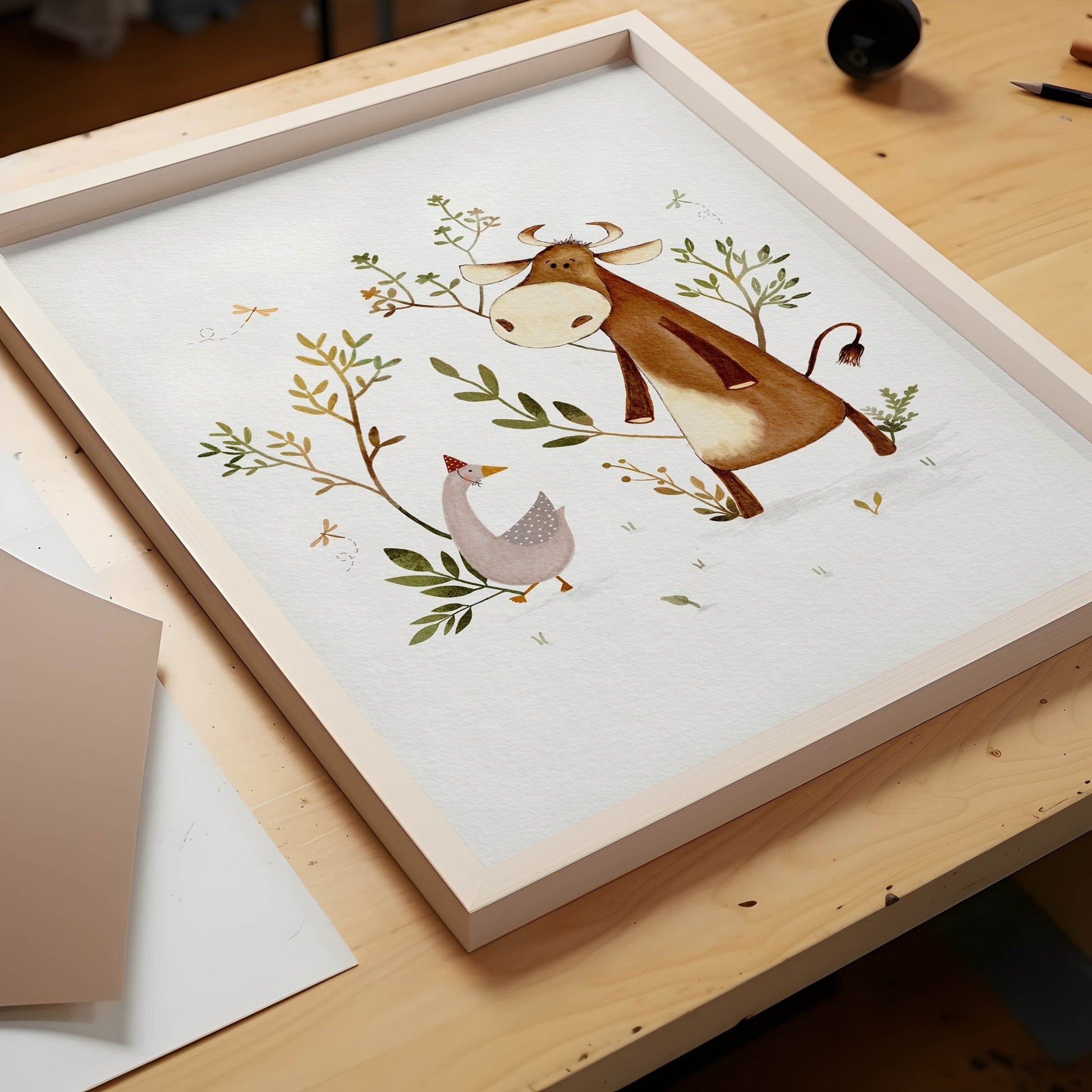 Farm Animal Art Prints - Set of 4 - Prints - Urchin Bay