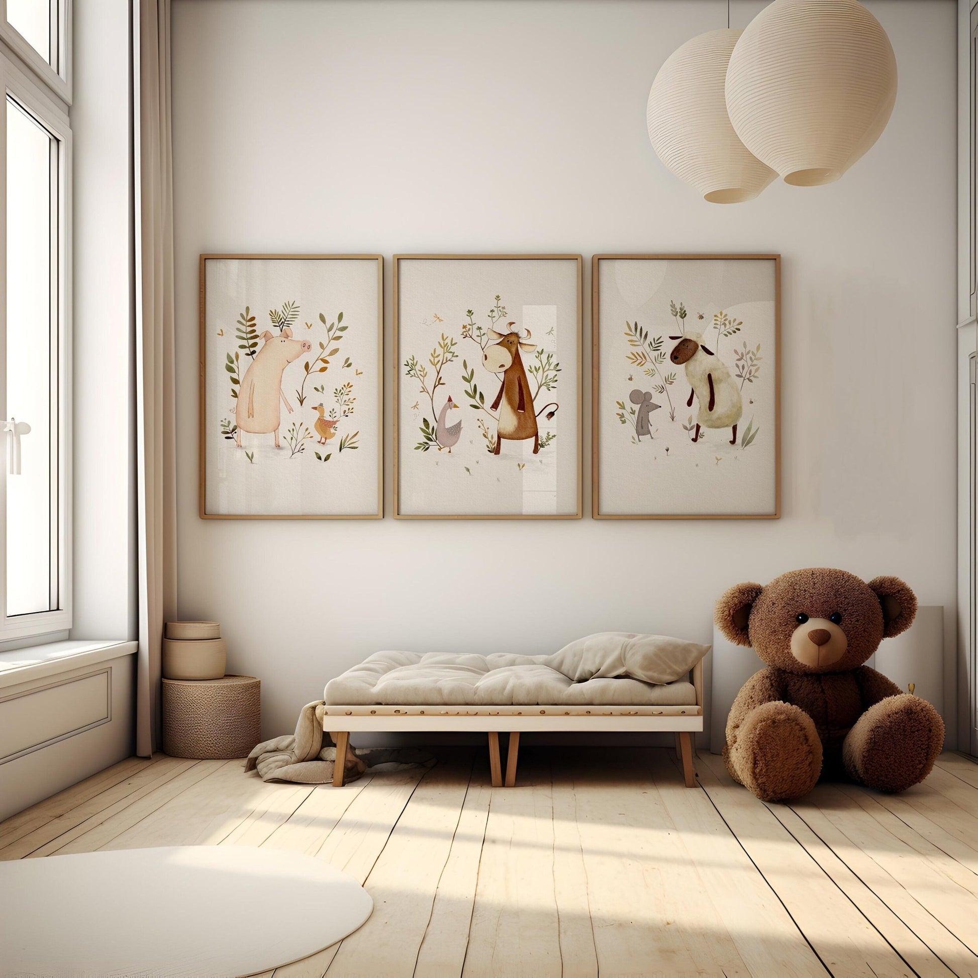 Farm Animal Nursery Set - Prints - Urchin Bay