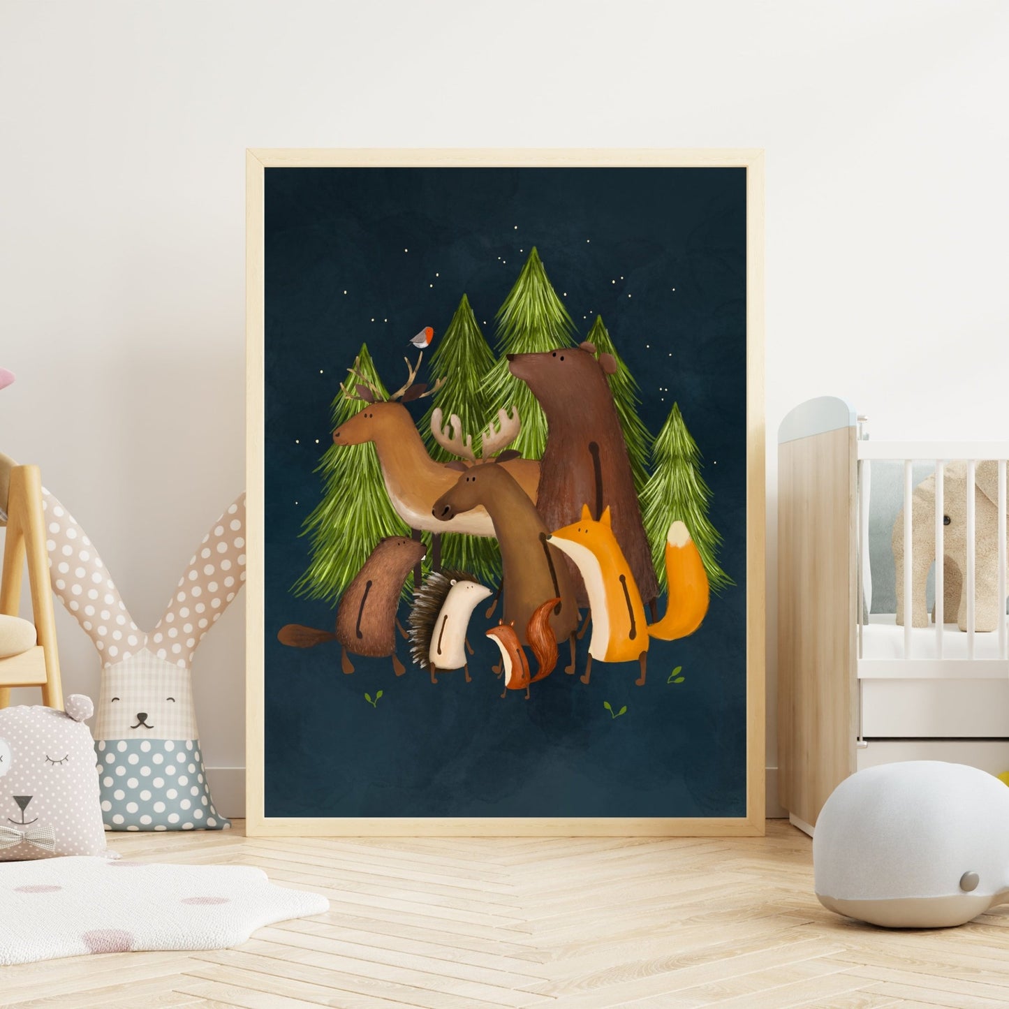 Forest Animals Art Print, Woodland Wall Art - Prints - Urchin Bay
