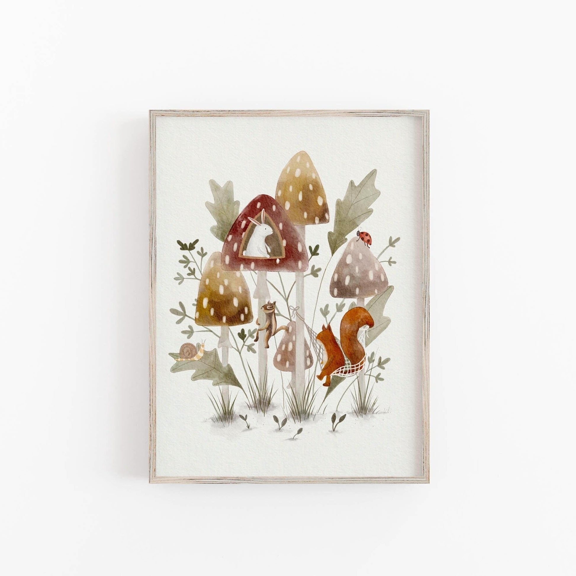 Forest Floor Wonderland – Enchanting Woodland Mushroom Print - Prints - Urchin Bay