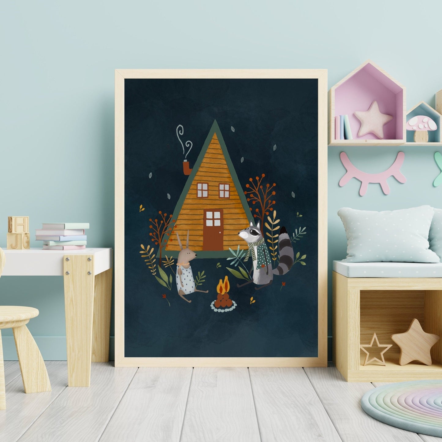Forest Nursery Art Print - Scandi Style Decor for Kids - Prints - Urchin Bay