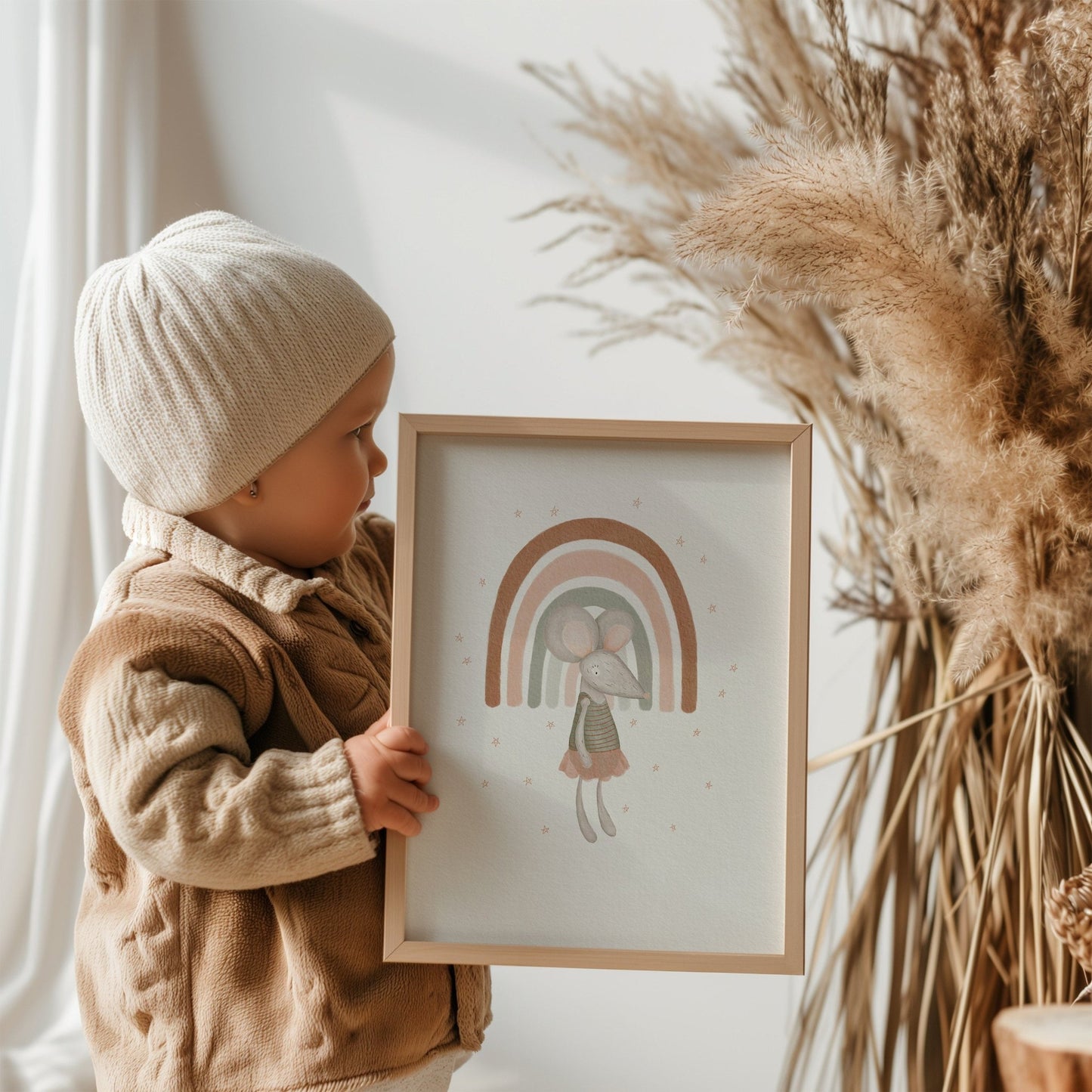Girls Rainbow Nursery Art - Childrens Wall Print - Prints - Urchin Bay
