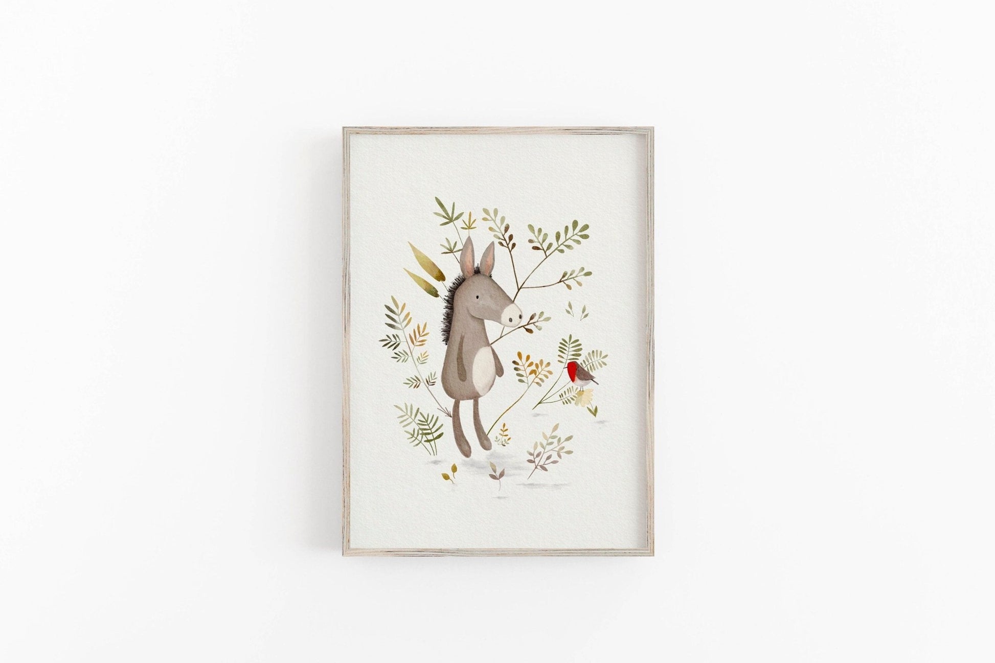 Hand Painted Donkey Print for Kids Room - Prints - Urchin Bay