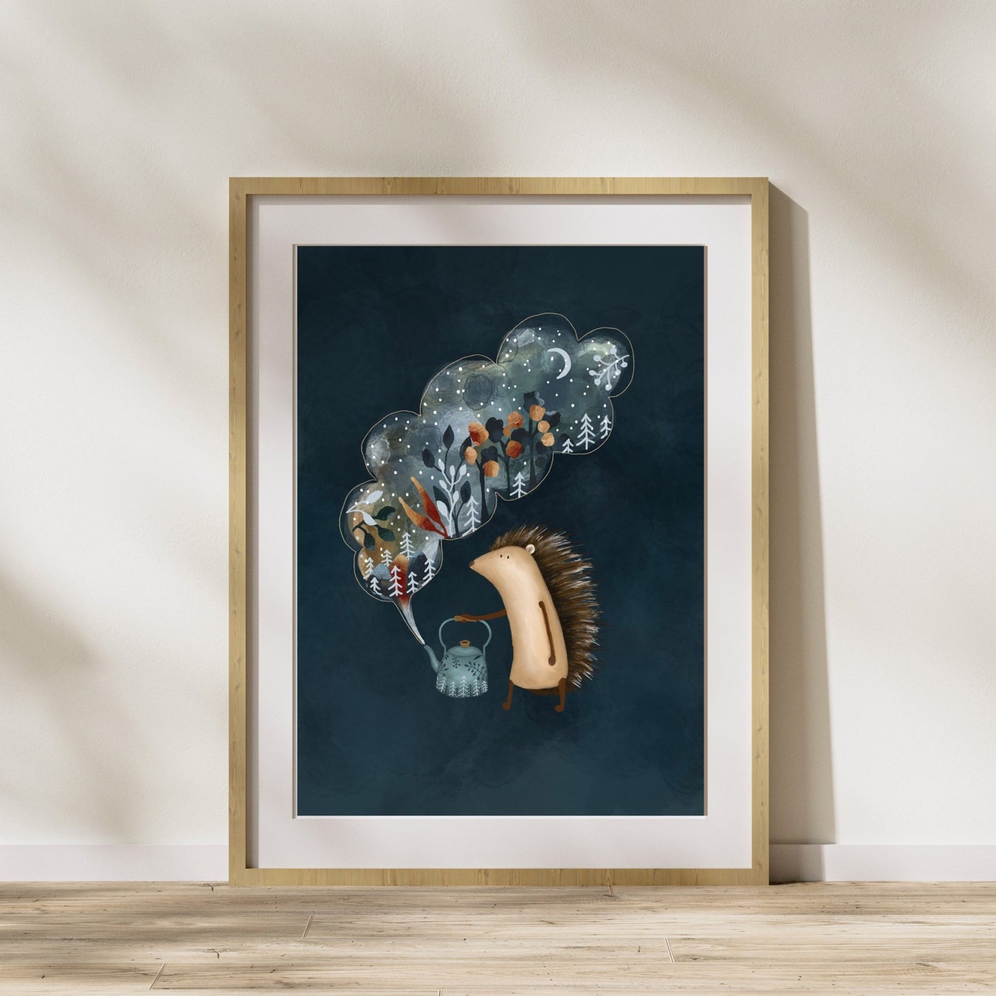 Hedgehog Art Print, Woodland Animal Illustration - Prints - Urchin Bay