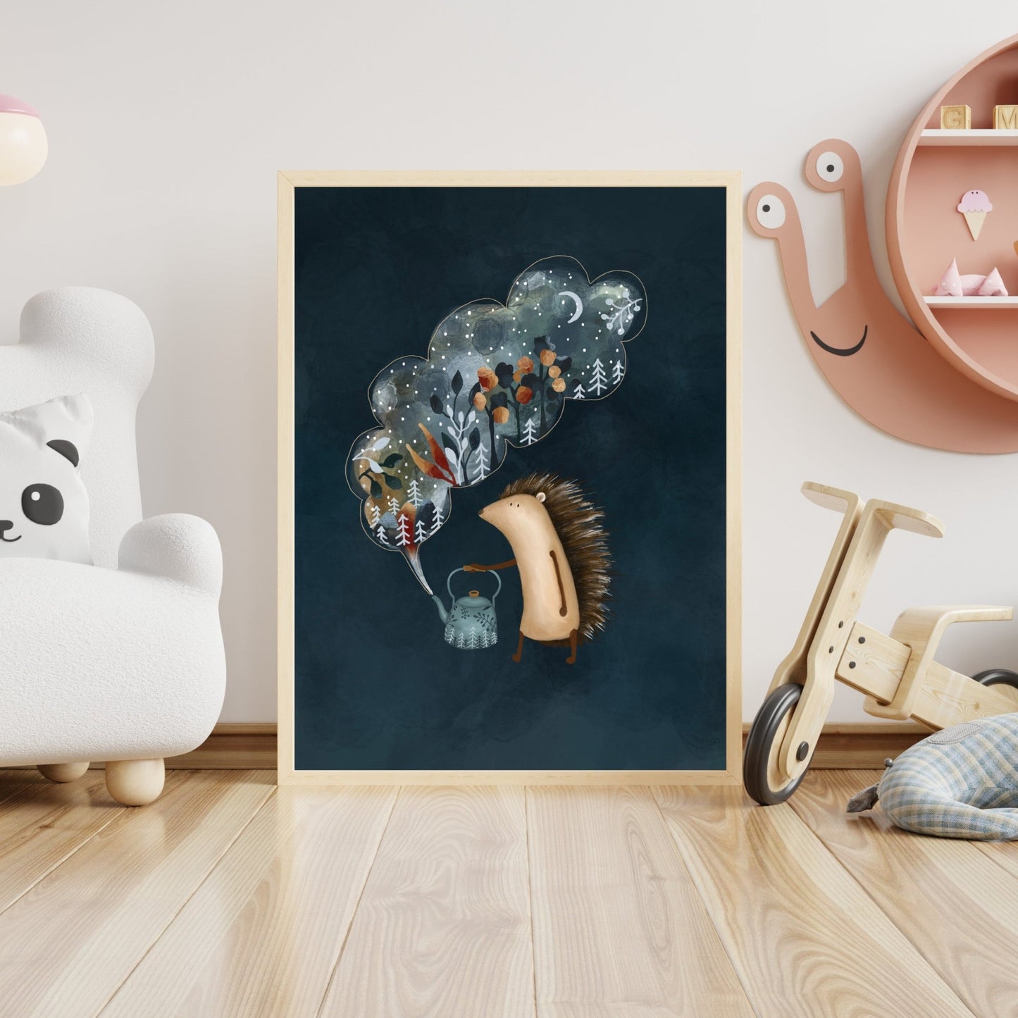 Hedgehog Art Print, Woodland Animal Illustration - Prints - Urchin Bay