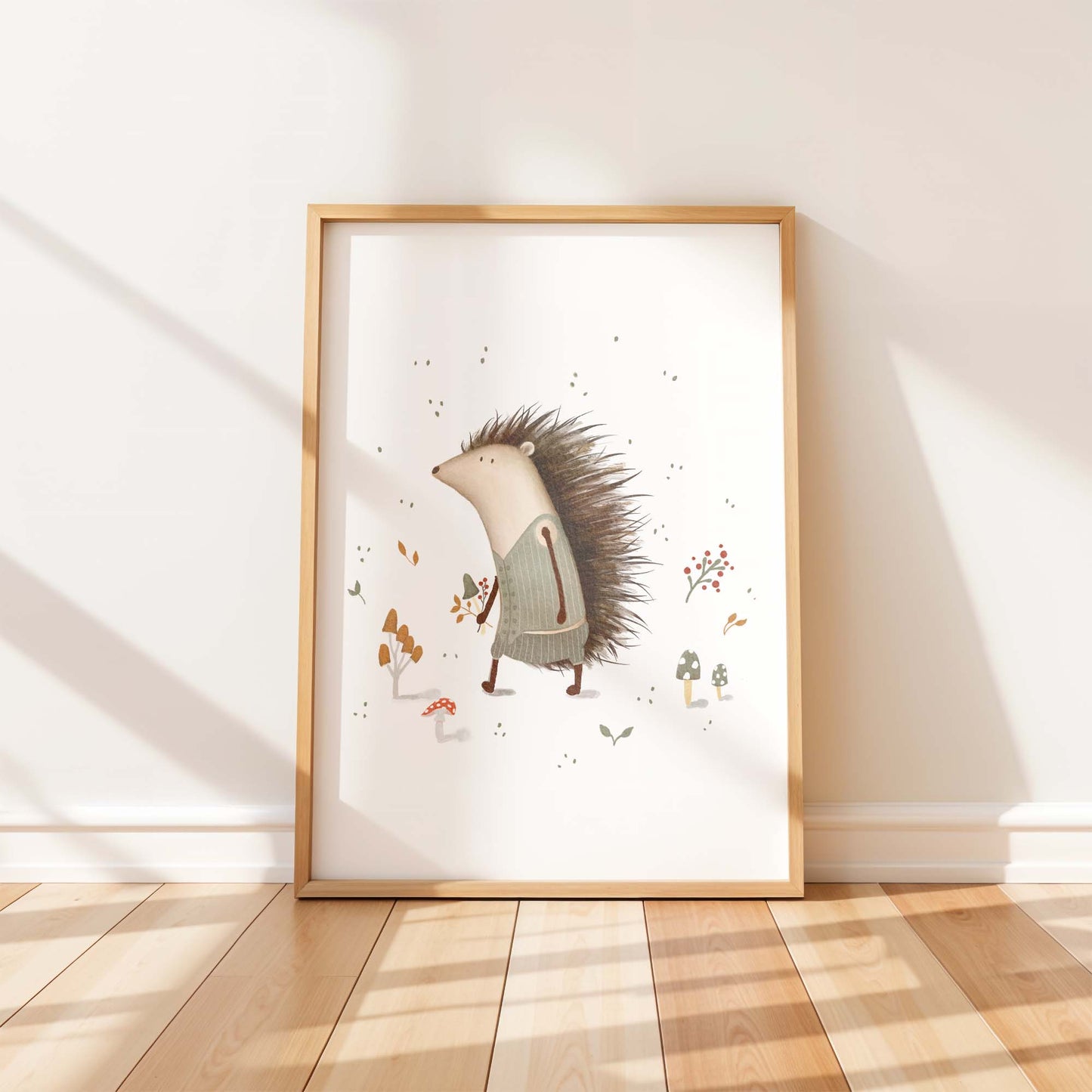 Hedgehog Art Print - Woodland Animal Nursery Decor - Prints - Urchin Bay
