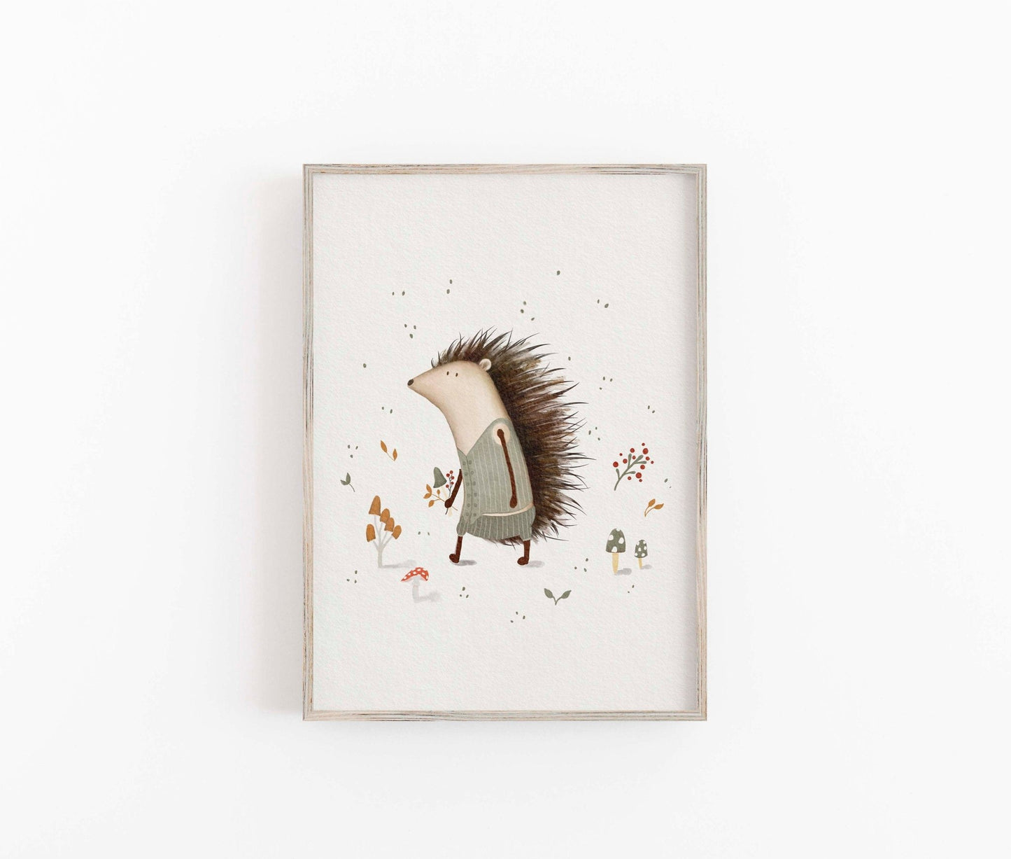 Hedgehog Art Print - Woodland Animal Nursery Decor - Prints - Urchin Bay