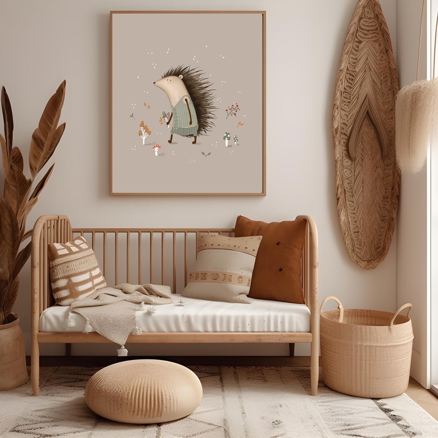 Hedgehog Picture for Childs Room - Prints - Urchin Bay