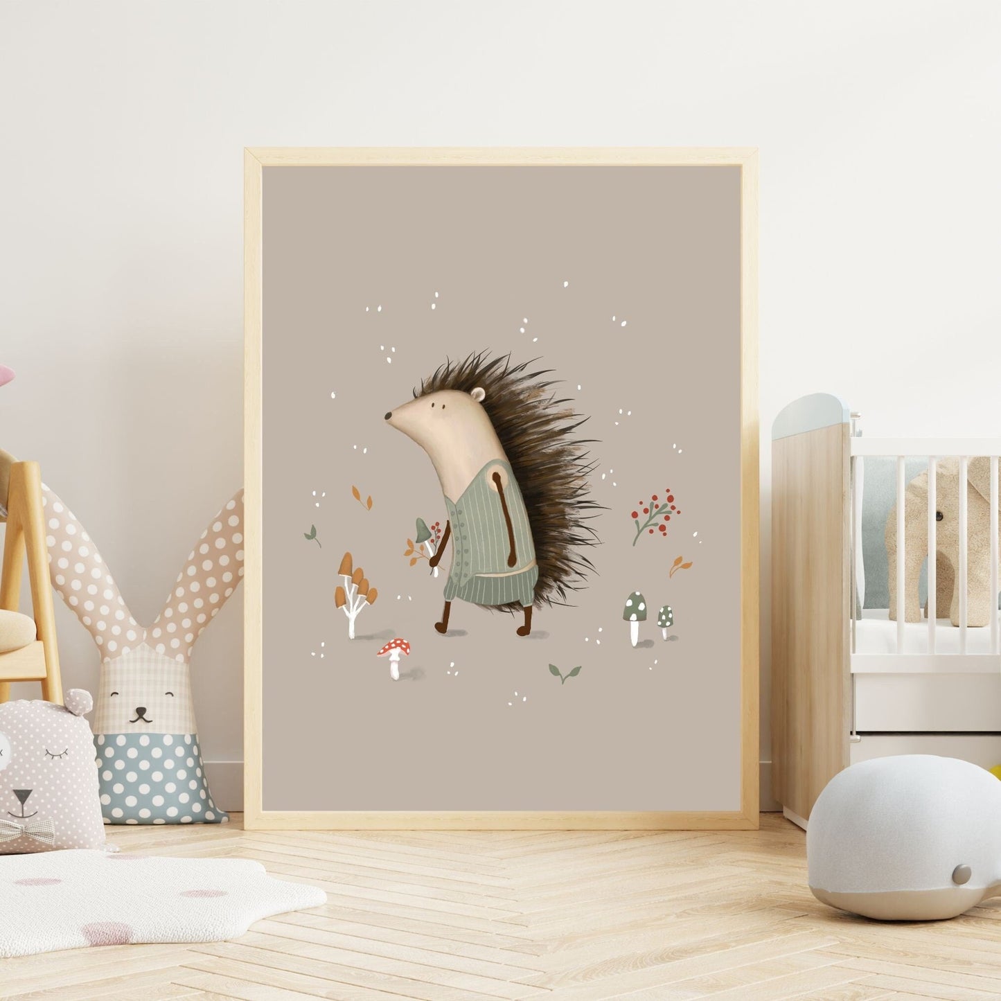 Hedgehog Picture for Childs Room - Prints - Urchin Bay