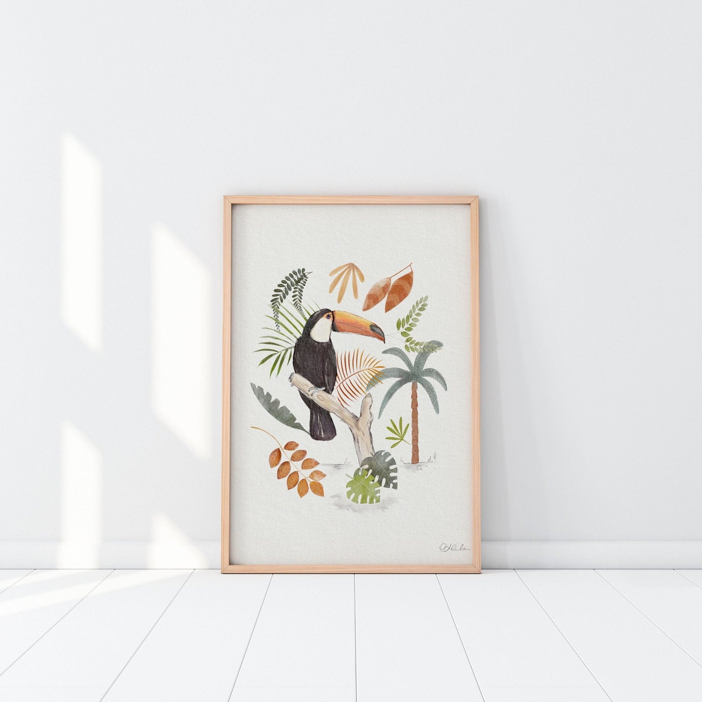 Jungle Nursery Decor - Toucan Art Print Set for Kids Room - Prints - Urchin Bay