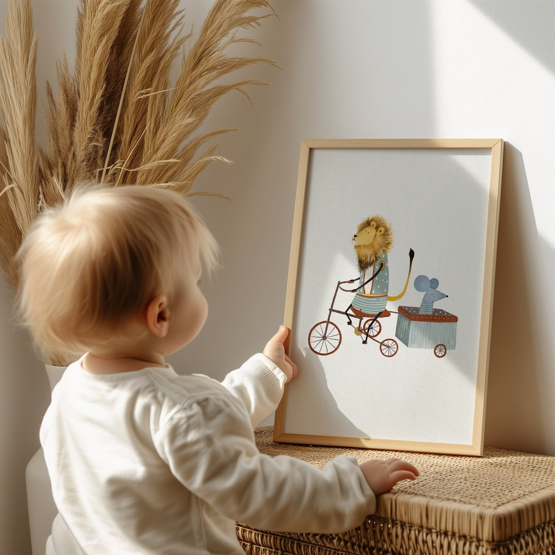 Kids Lion Art Print - Whimsical Safari Nursery Decor - Prints - Urchin Bay
