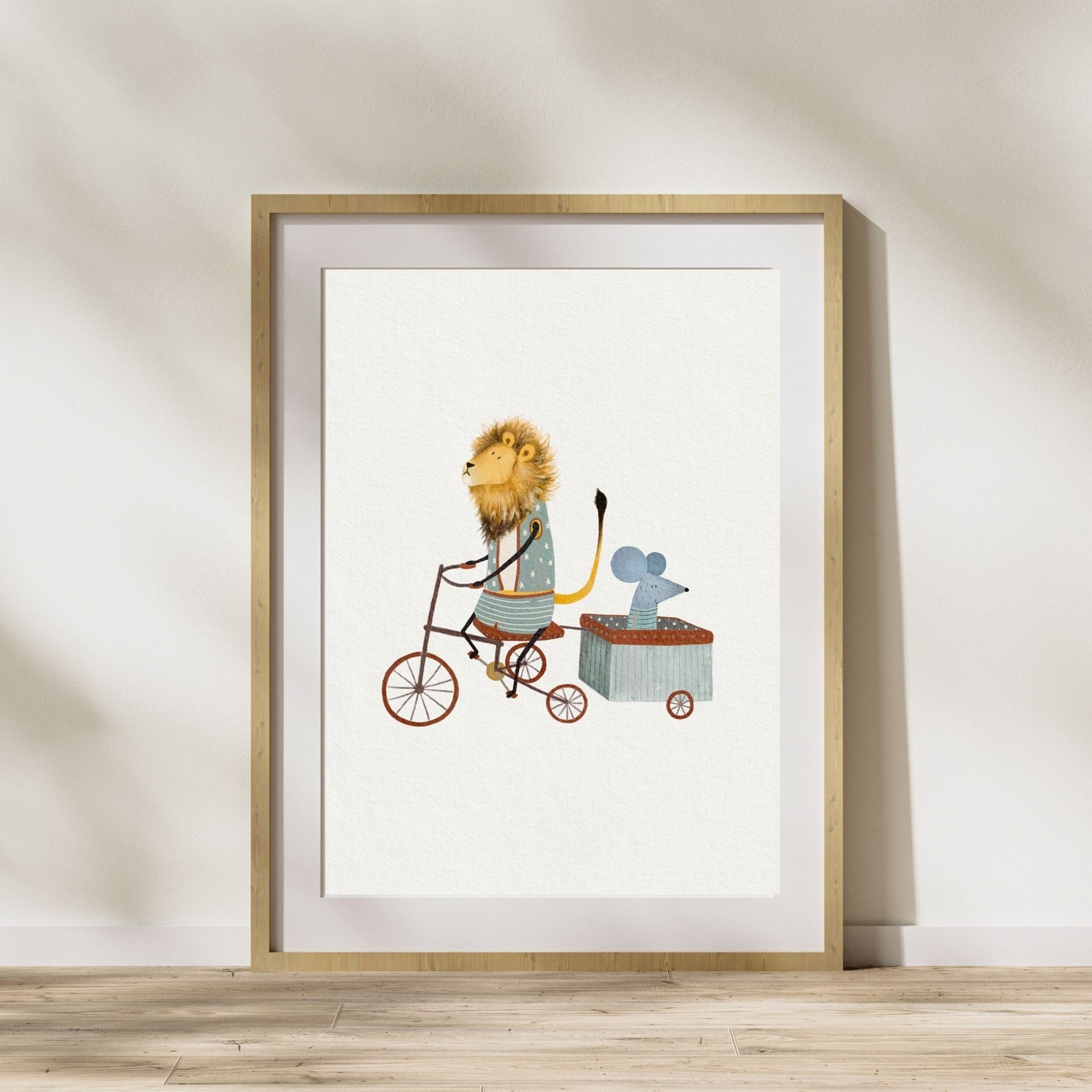Kids Lion Art Print - Whimsical Safari Nursery Decor - Prints - Urchin Bay