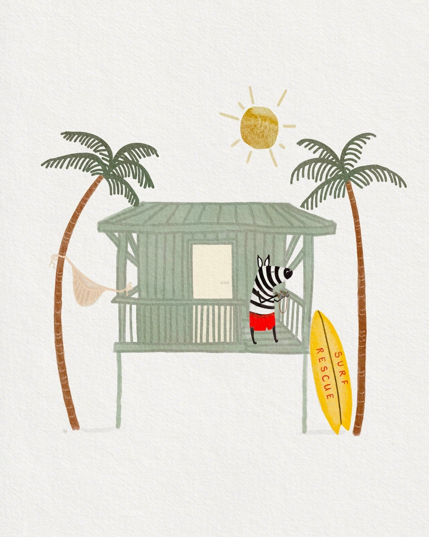 Kids Surfing Animal Canvas Set - Urchin Bay