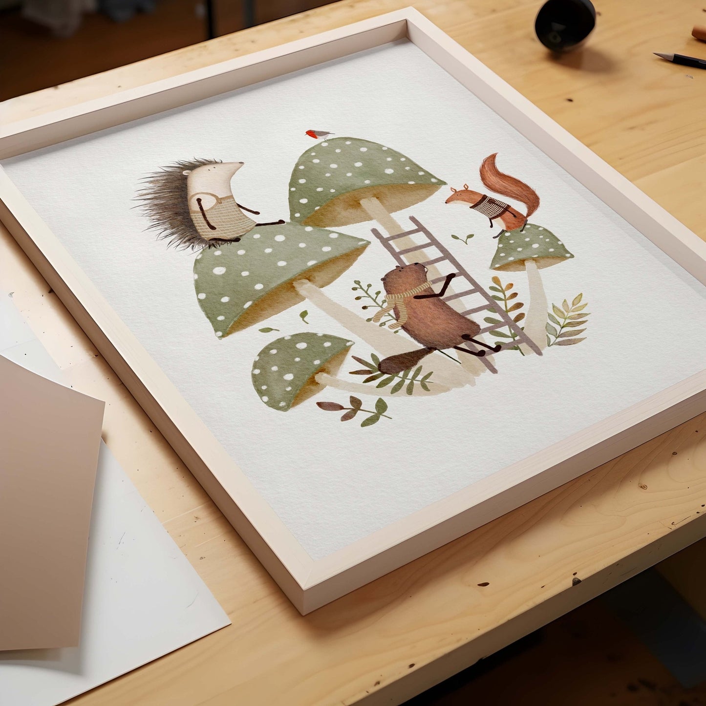 Mushroom Art Print - Hand Painted Illustration - Prints - Urchin Bay
