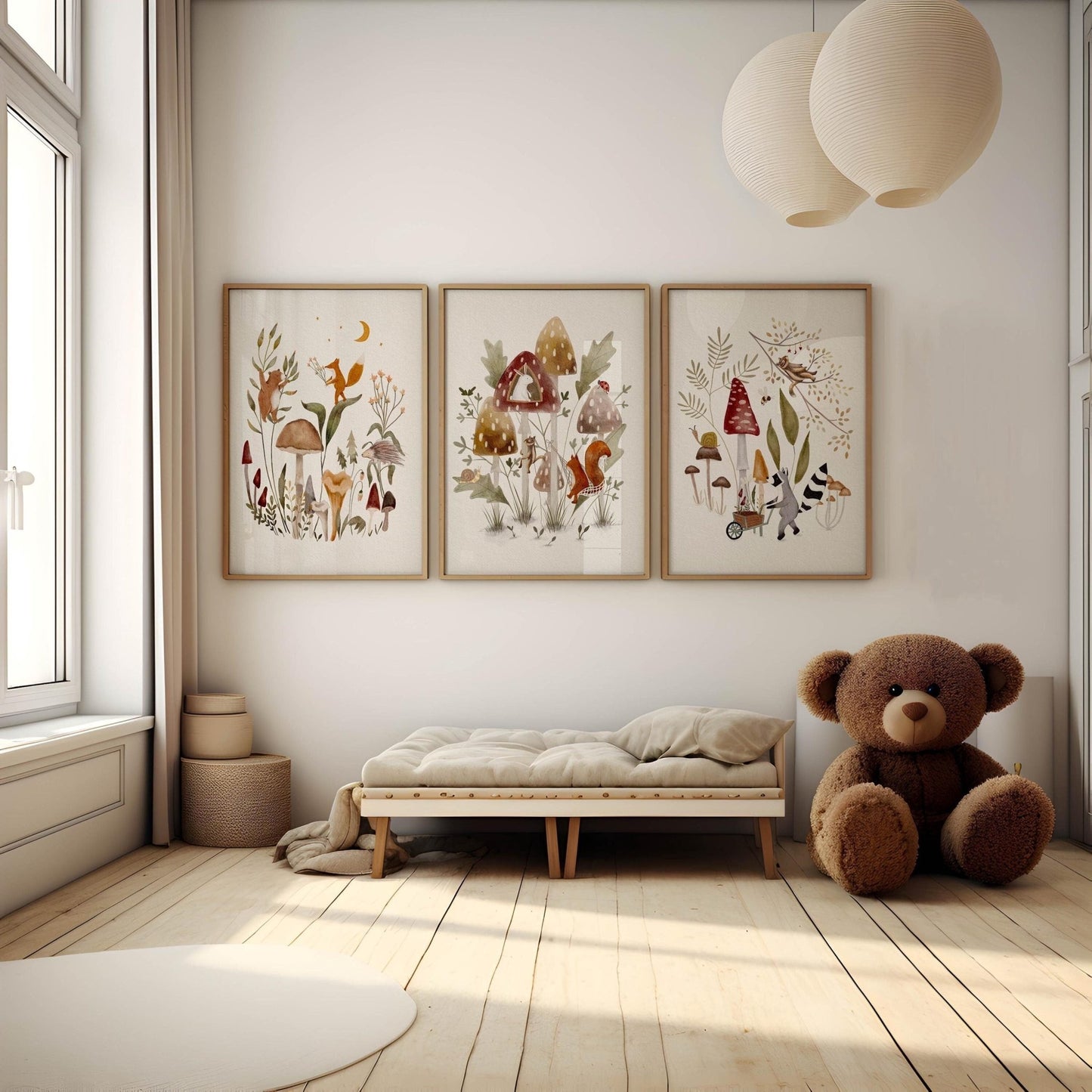 Nature - Themed Art Prints Set for Childrens Rooms - Prints - Urchin Bay
