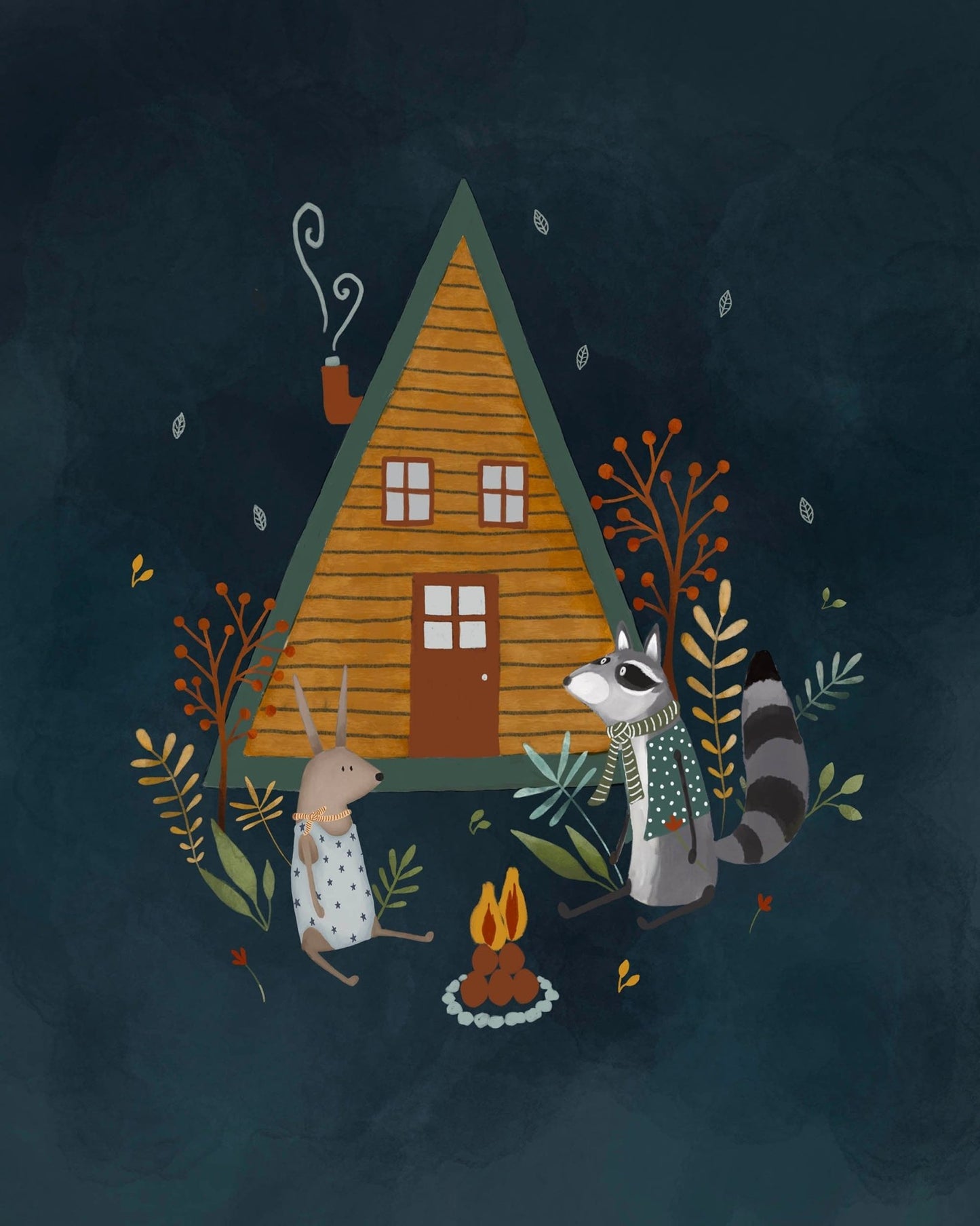 Night Sky Forest Animals Nursery Decor Set - Prints - Urchin Bay