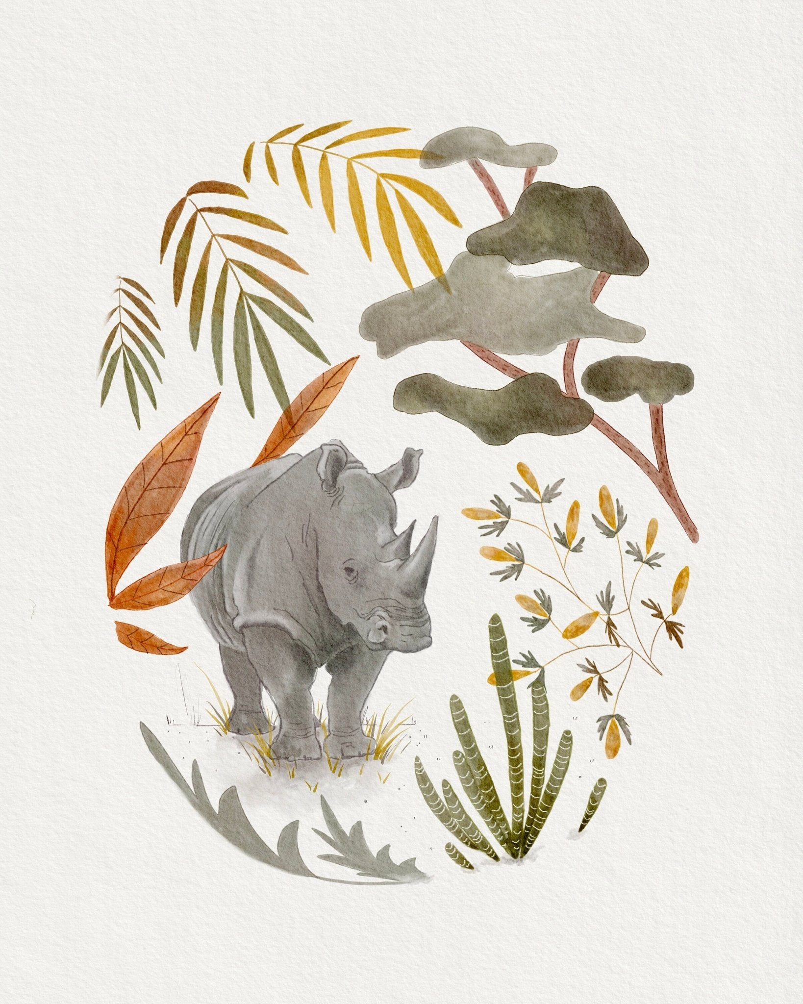 Safari Animal Nursery Art Prints Set - Prints - Urchin Bay