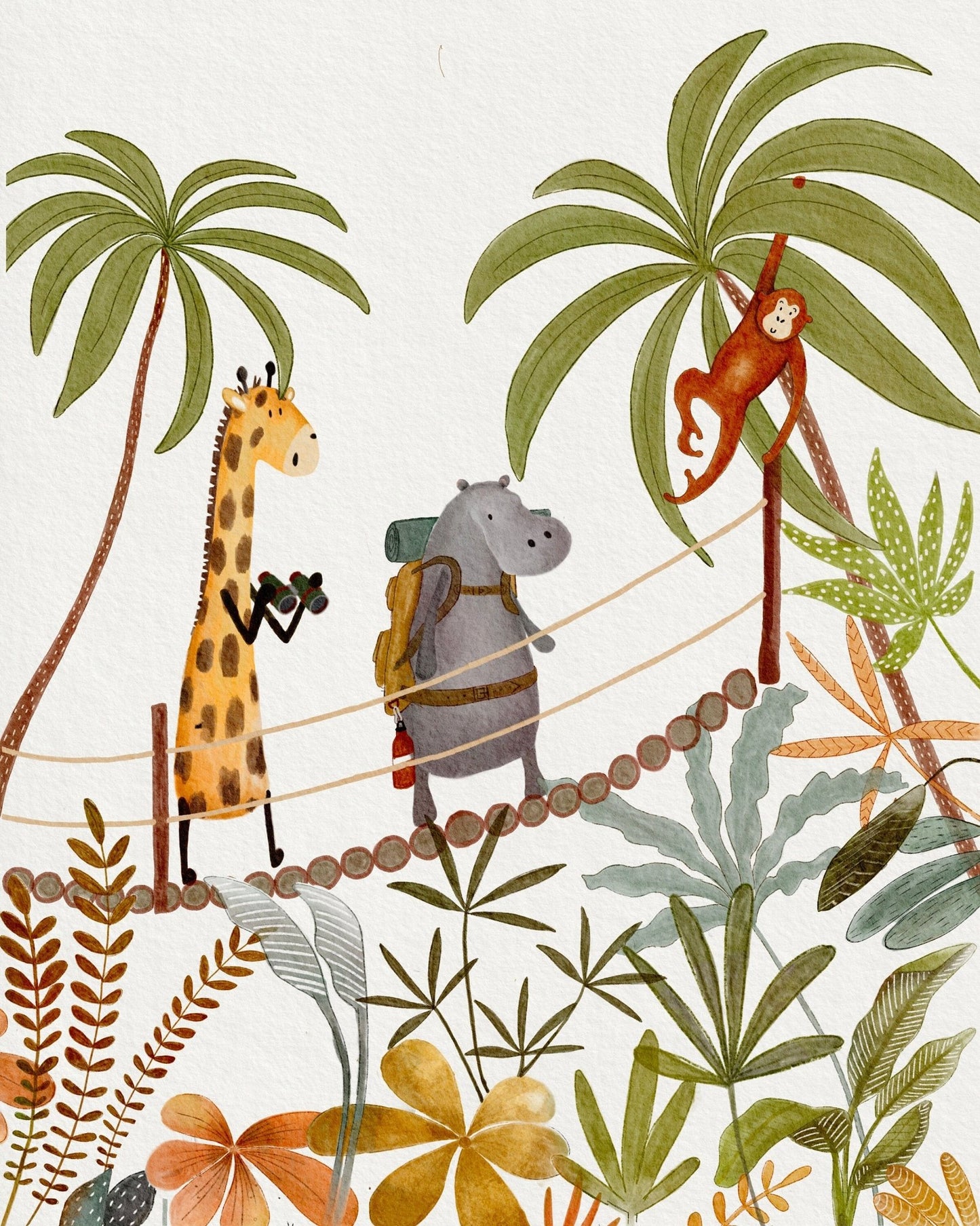 Safari Animal Nursery Wall Prints - Prints - Urchin Bay