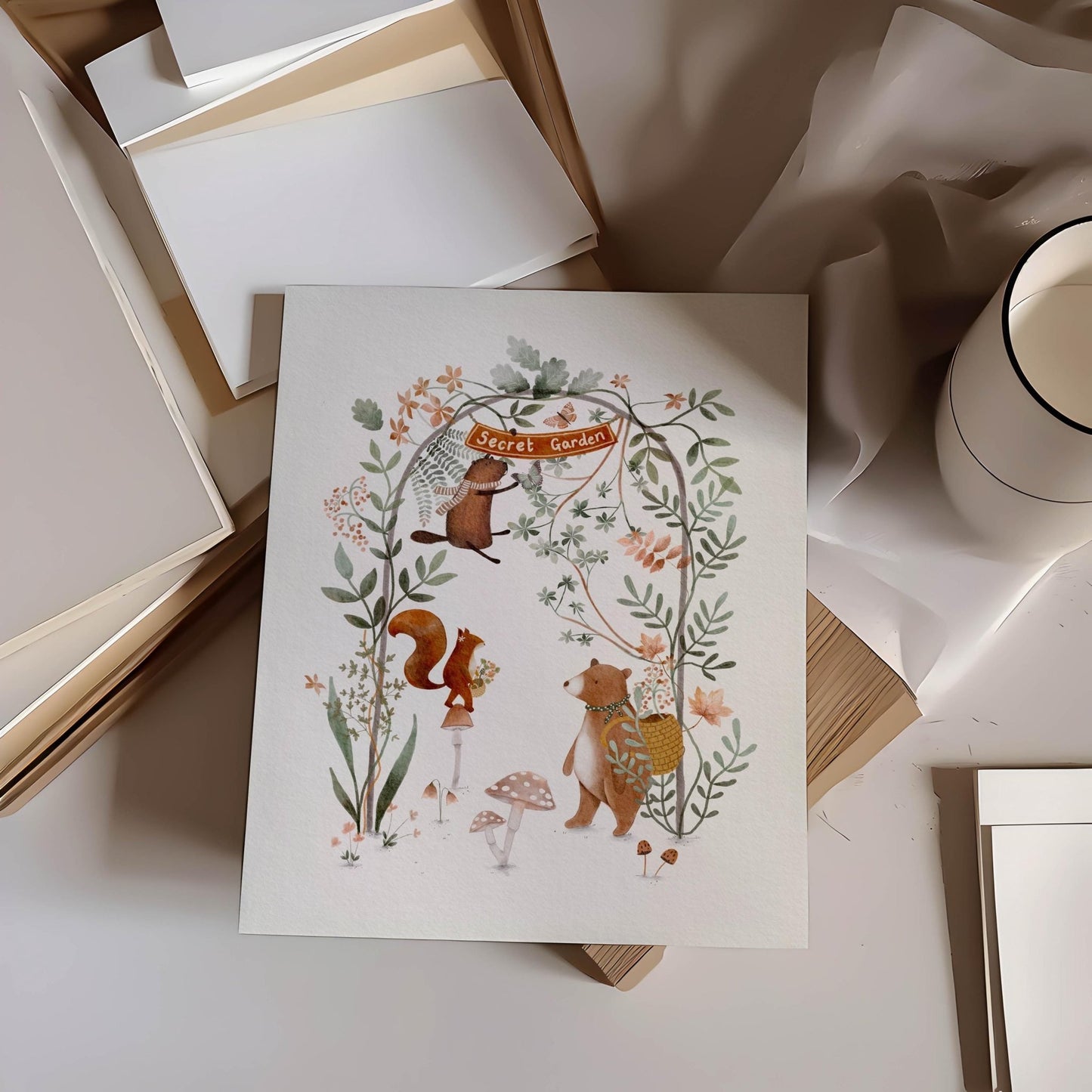 Secret Garden Whimsical Art Print - Prints - Urchin Bay