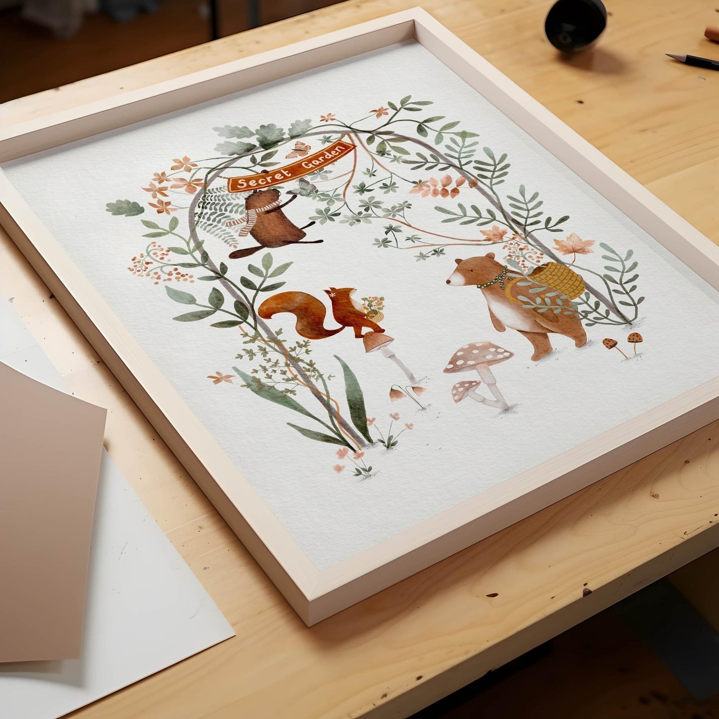 Secret Garden Whimsical Art Print - Prints - Urchin Bay