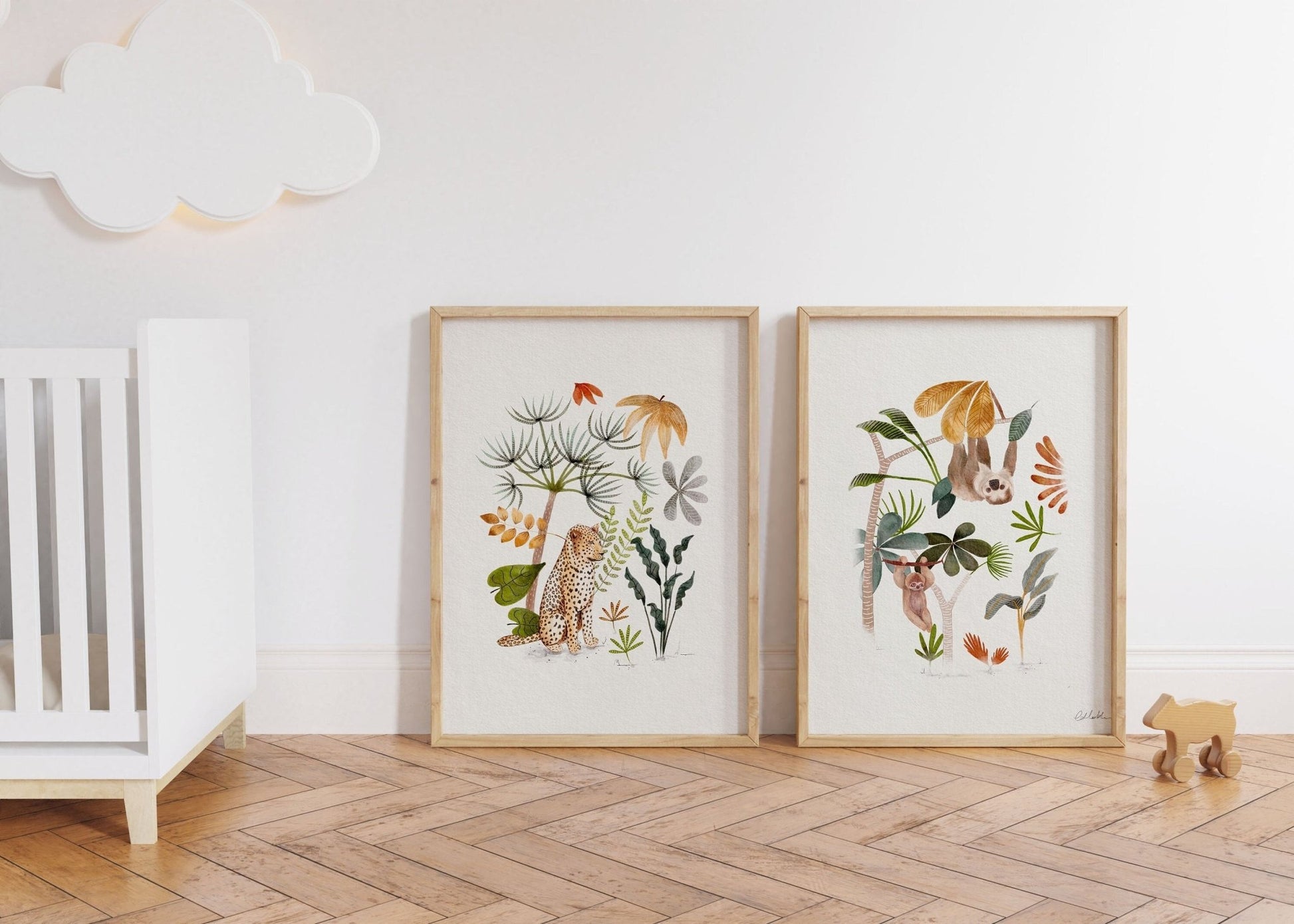 Set of 2 Jungle Animal Prints - Prints - Urchin Bay