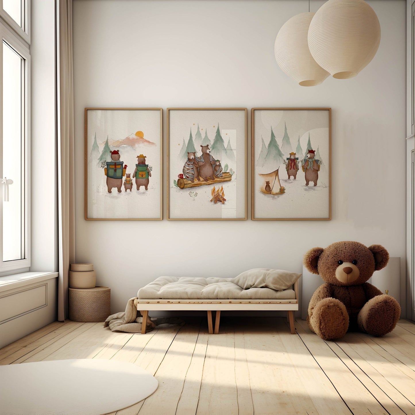 Set of 3 Bear Adventure and Camping Art Prints - Prints - Urchin Bay