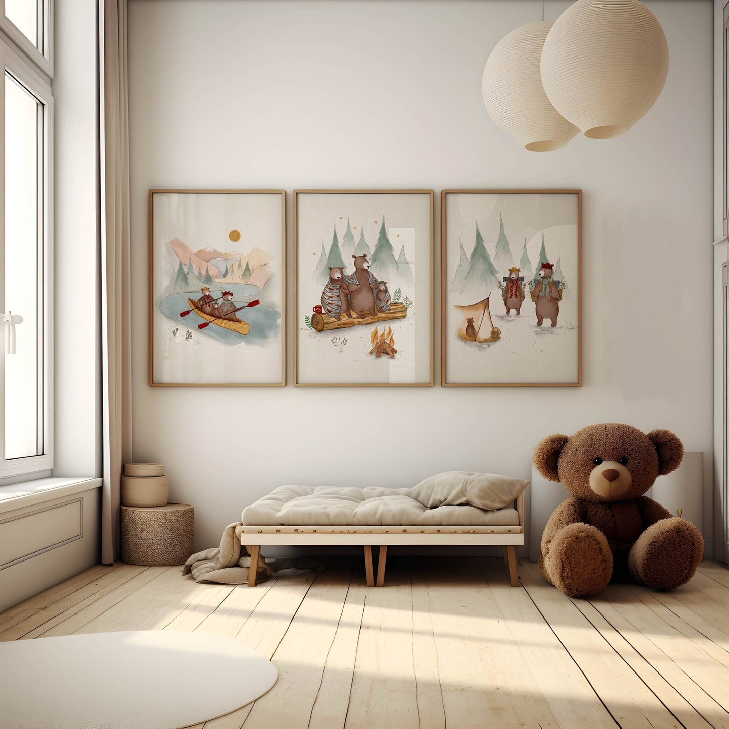 Set of 3 Bear Adventure Prints - Prints - Urchin Bay